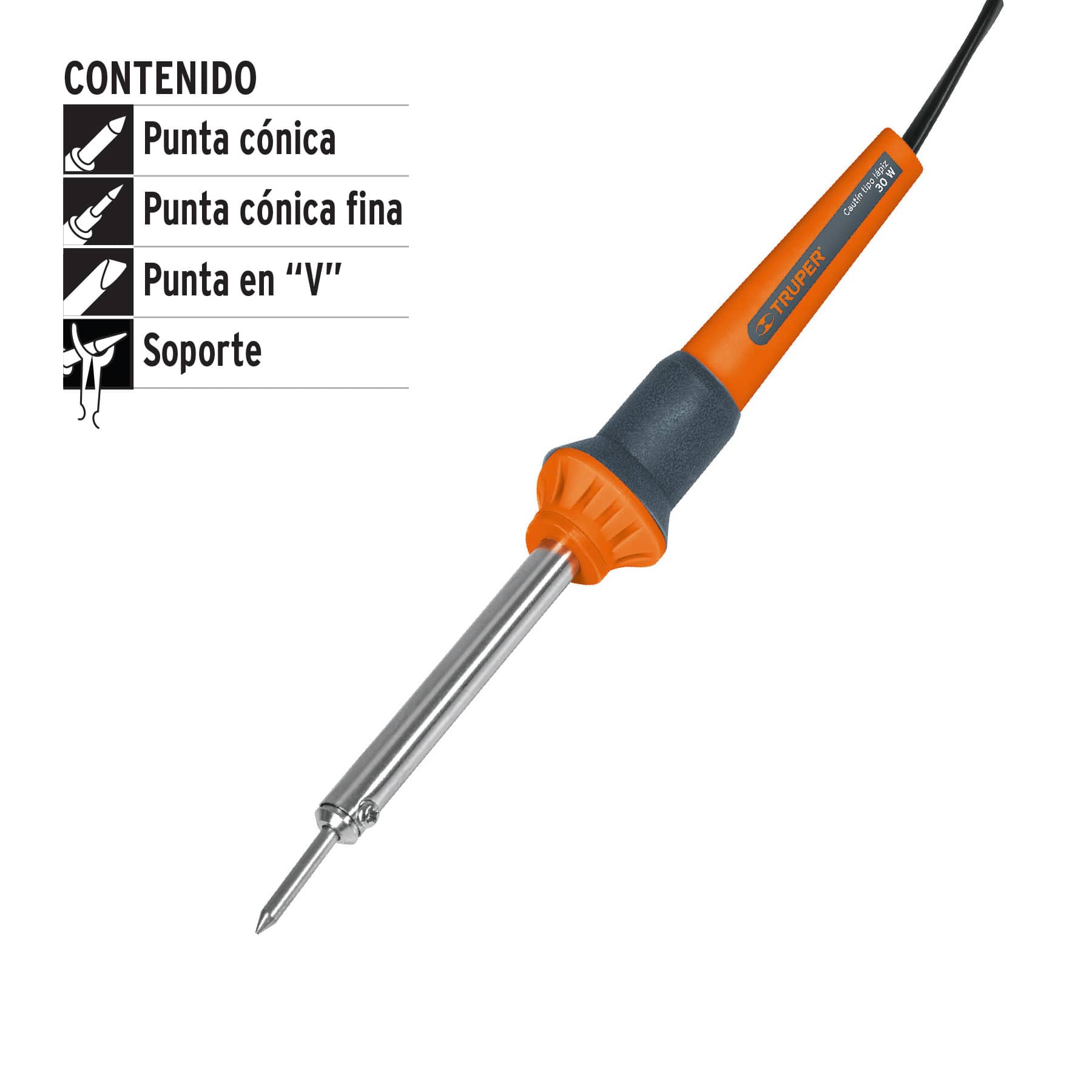 Cautín 30 W tipo lápiz para trabajo ligero, Truper