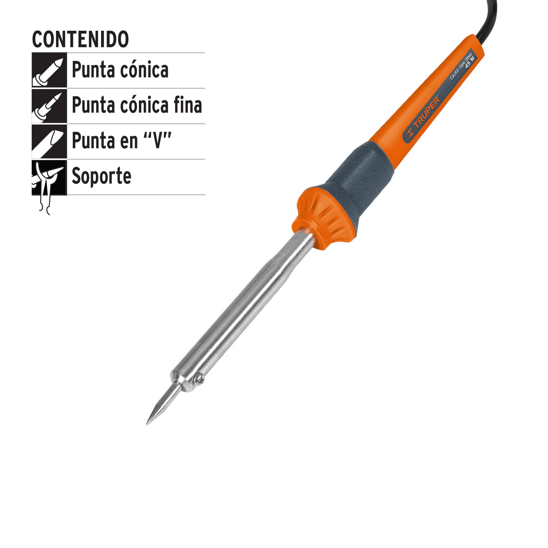 Cautín 45 W tipo lápiz para trabajo medio, Truper