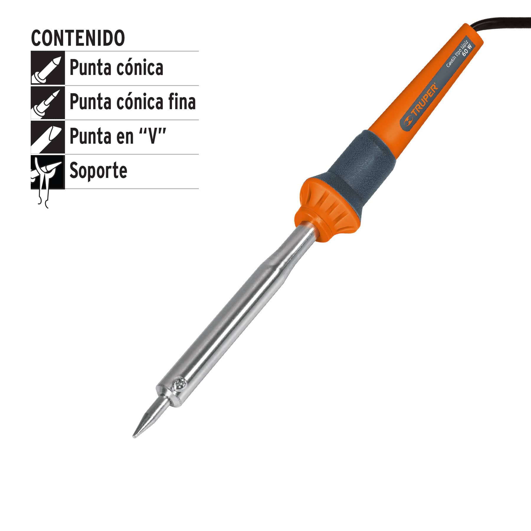 Cautín 60 W tipo lápiz para trabajo pesado, Truper