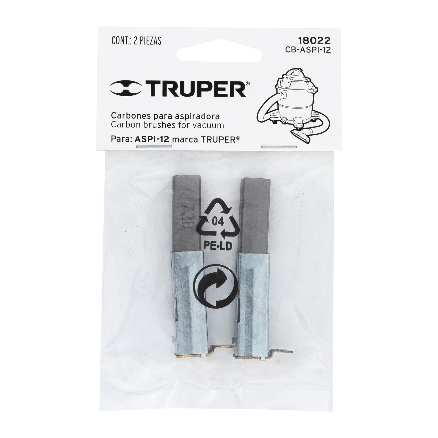 Bolsa con 2 carbones de repuesto para ASPI-12, Truper