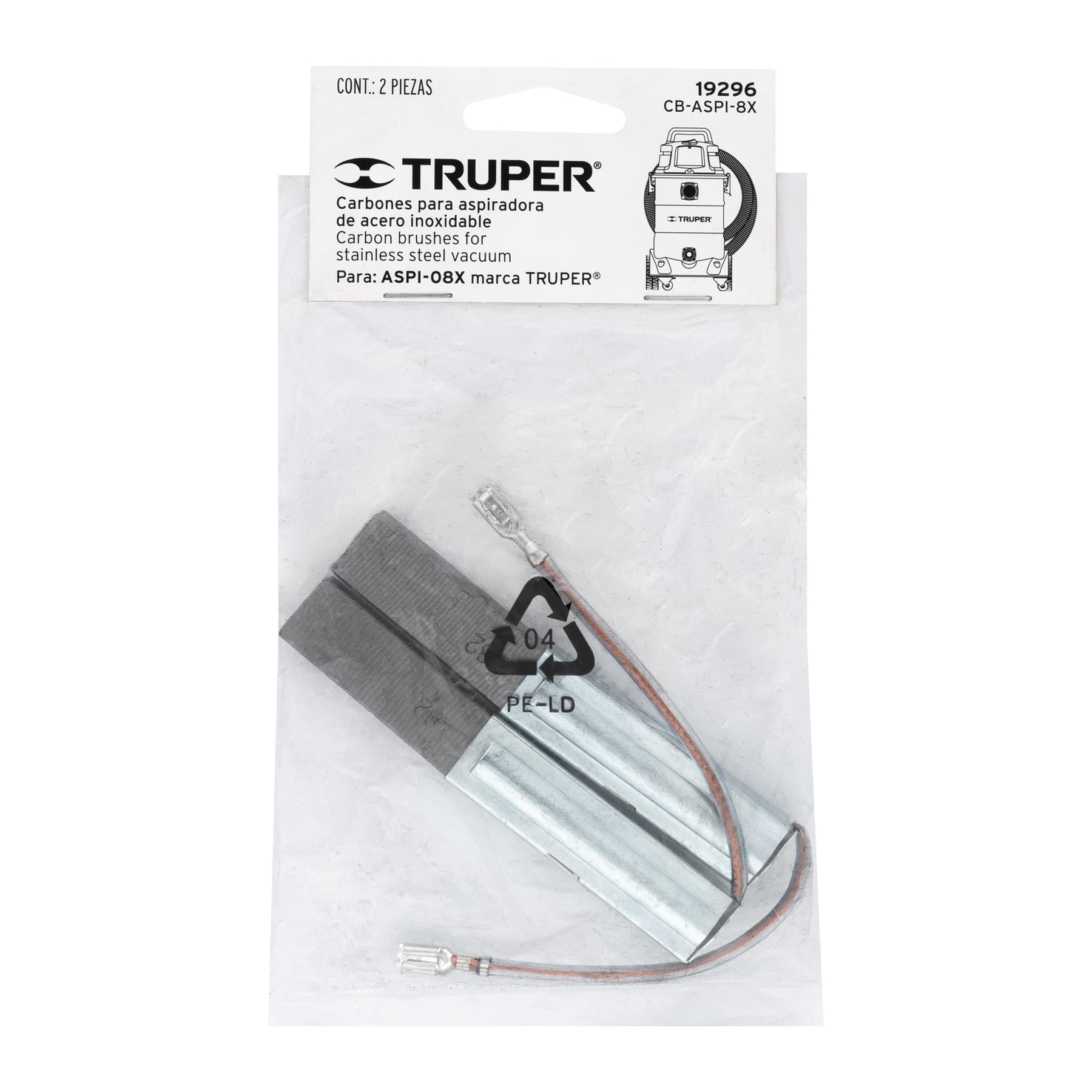 Bolsa con 2 carbones de repuesto para ASPI-08X, Truper