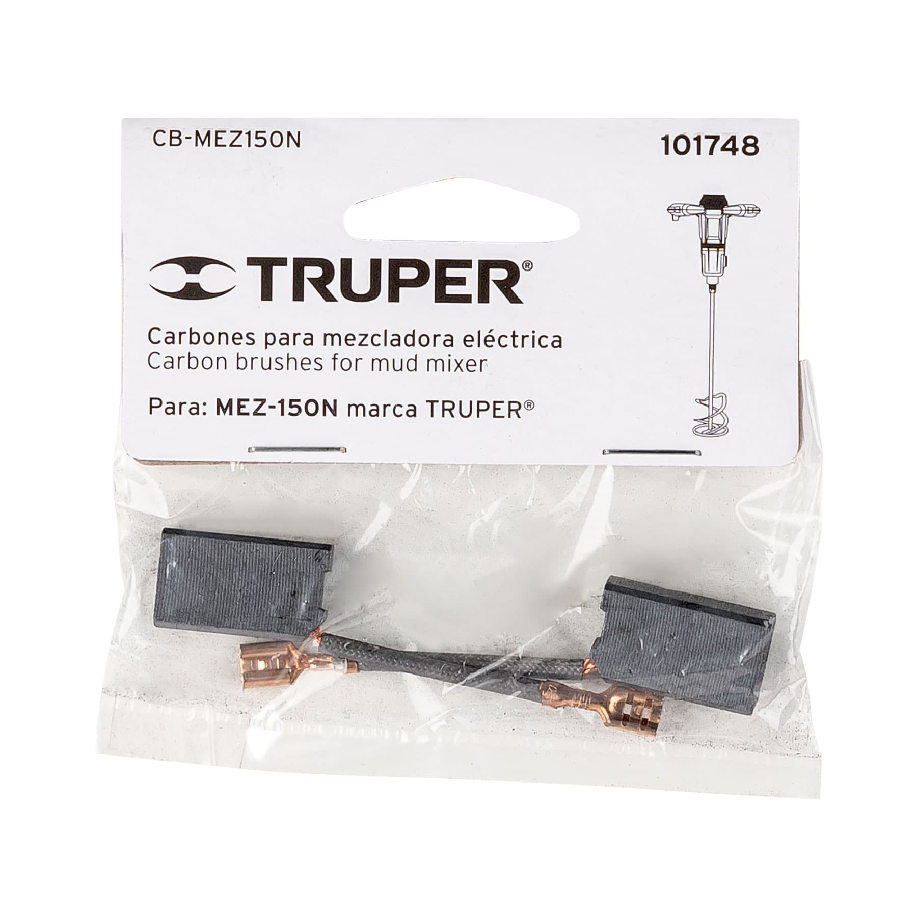 Bolsa con 2 carbones de repuesto para MEZ-150N, Truper