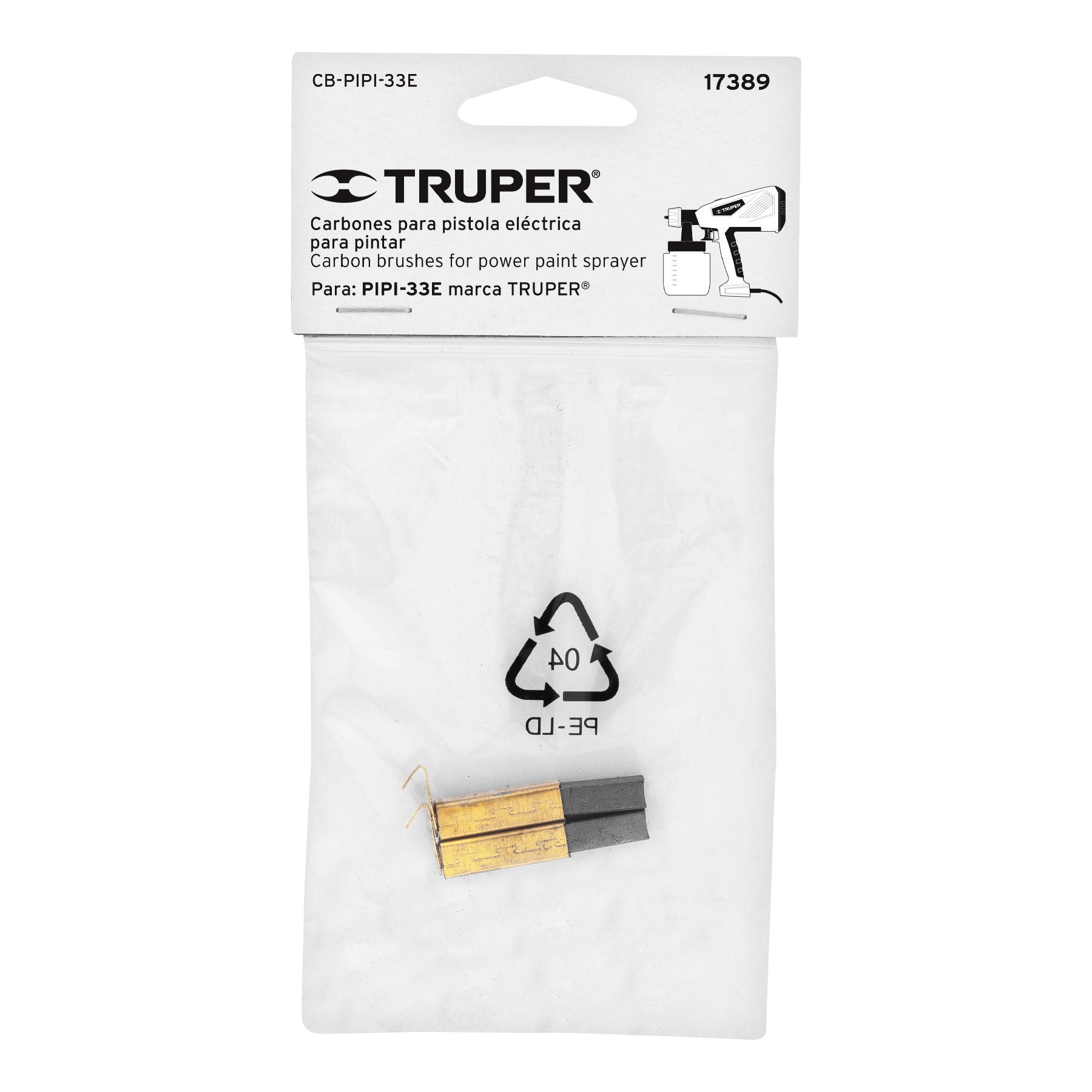 Bolsa con 2 carbones de repuesto para PIPI-33E, Truper