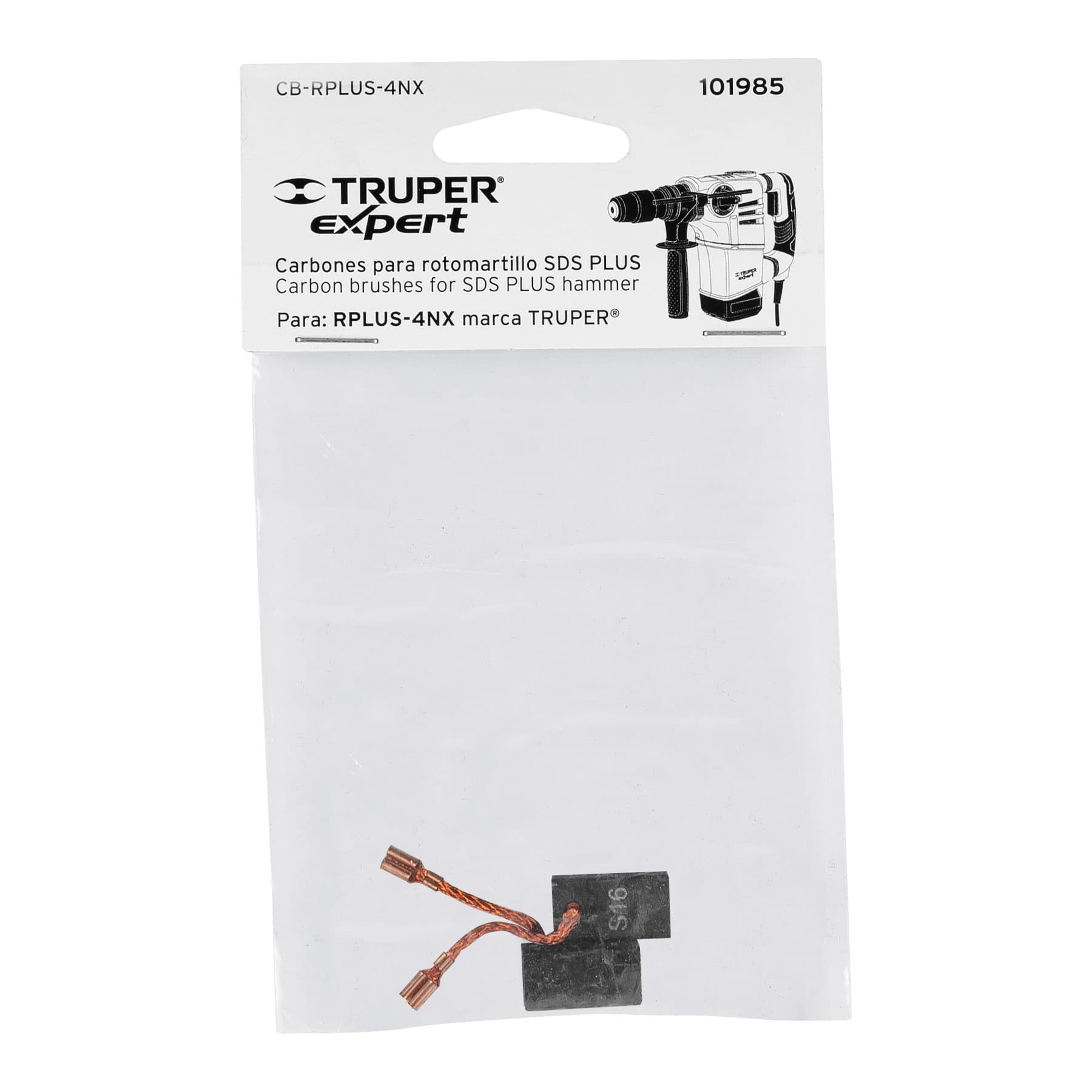 Bolsa con 2 carbones de repuesto para RPLUS-4NX, Truper