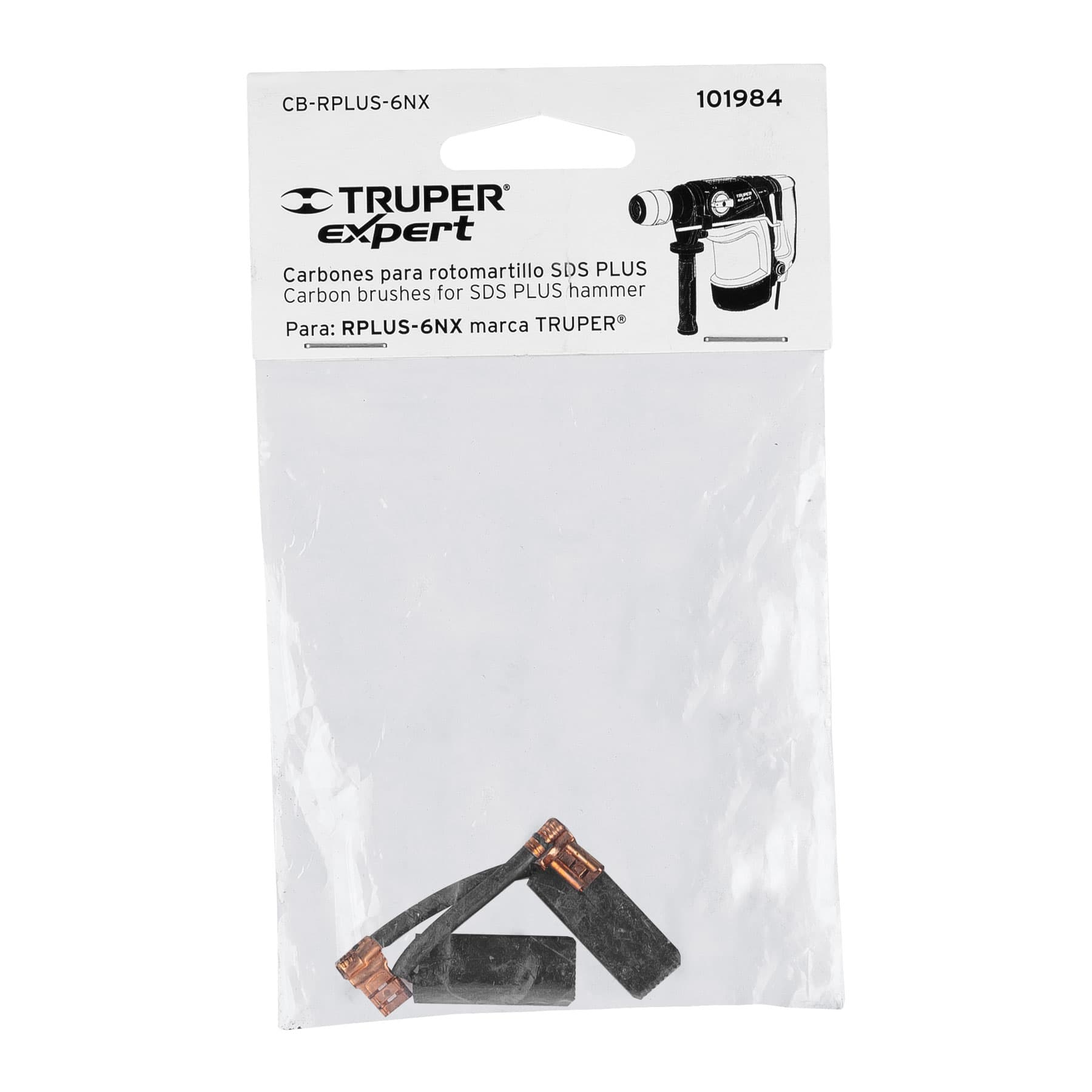 Bolsa con 2 carbones de repuesto para RPLUS-6NX, Truper