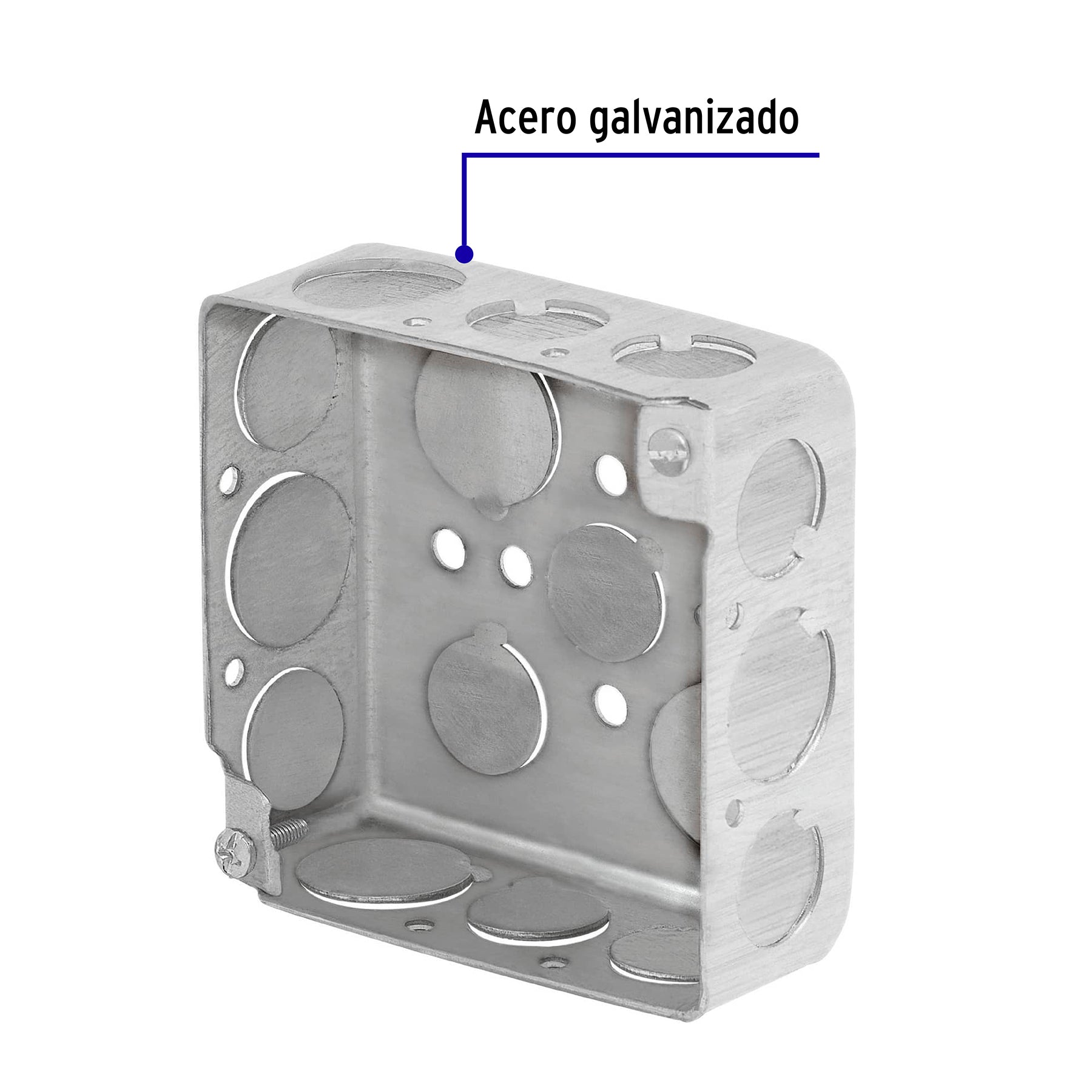 Caja cuadrada 4" x 4" reforzada, Volteck