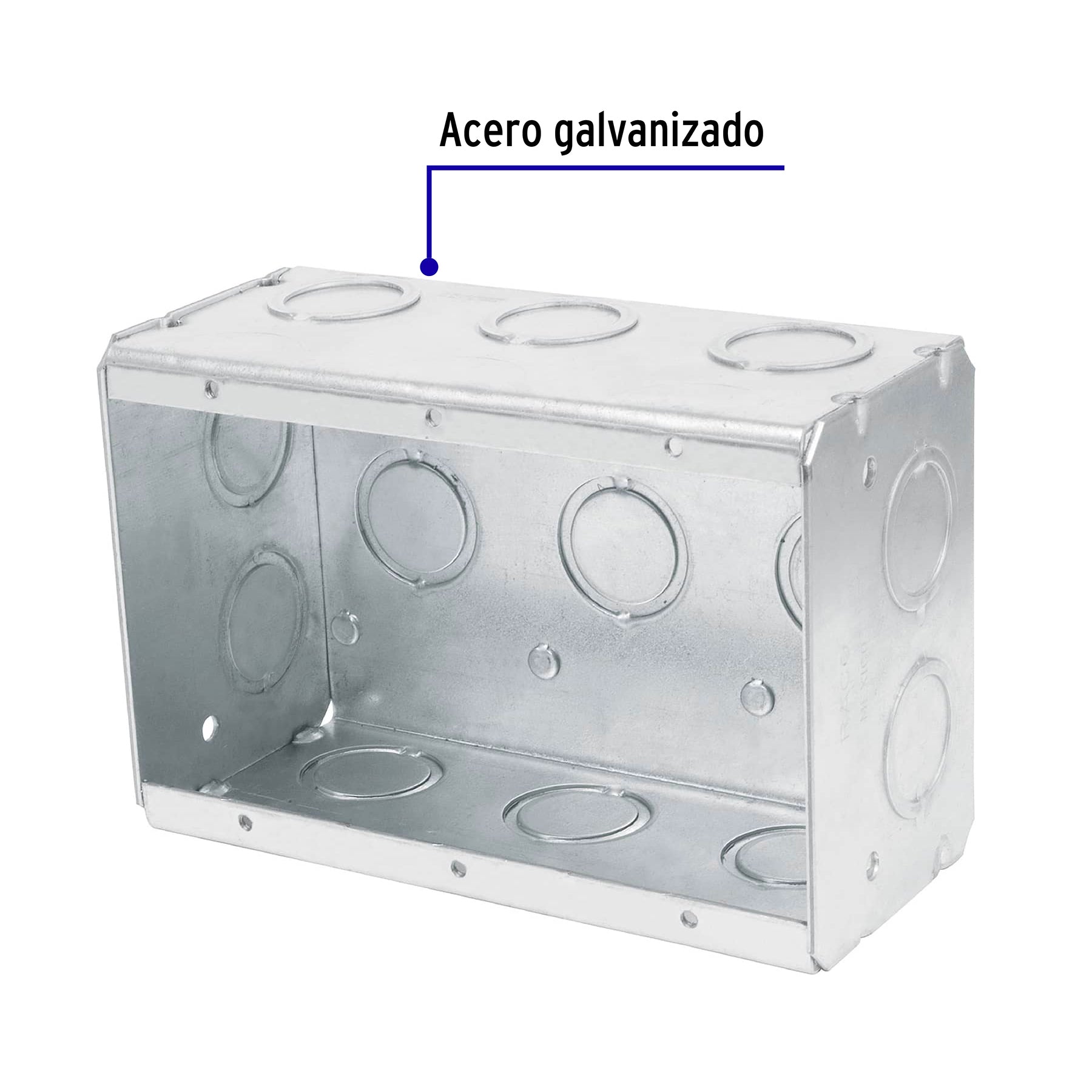 Caja triple 4" x 6" reforzada, Volteck