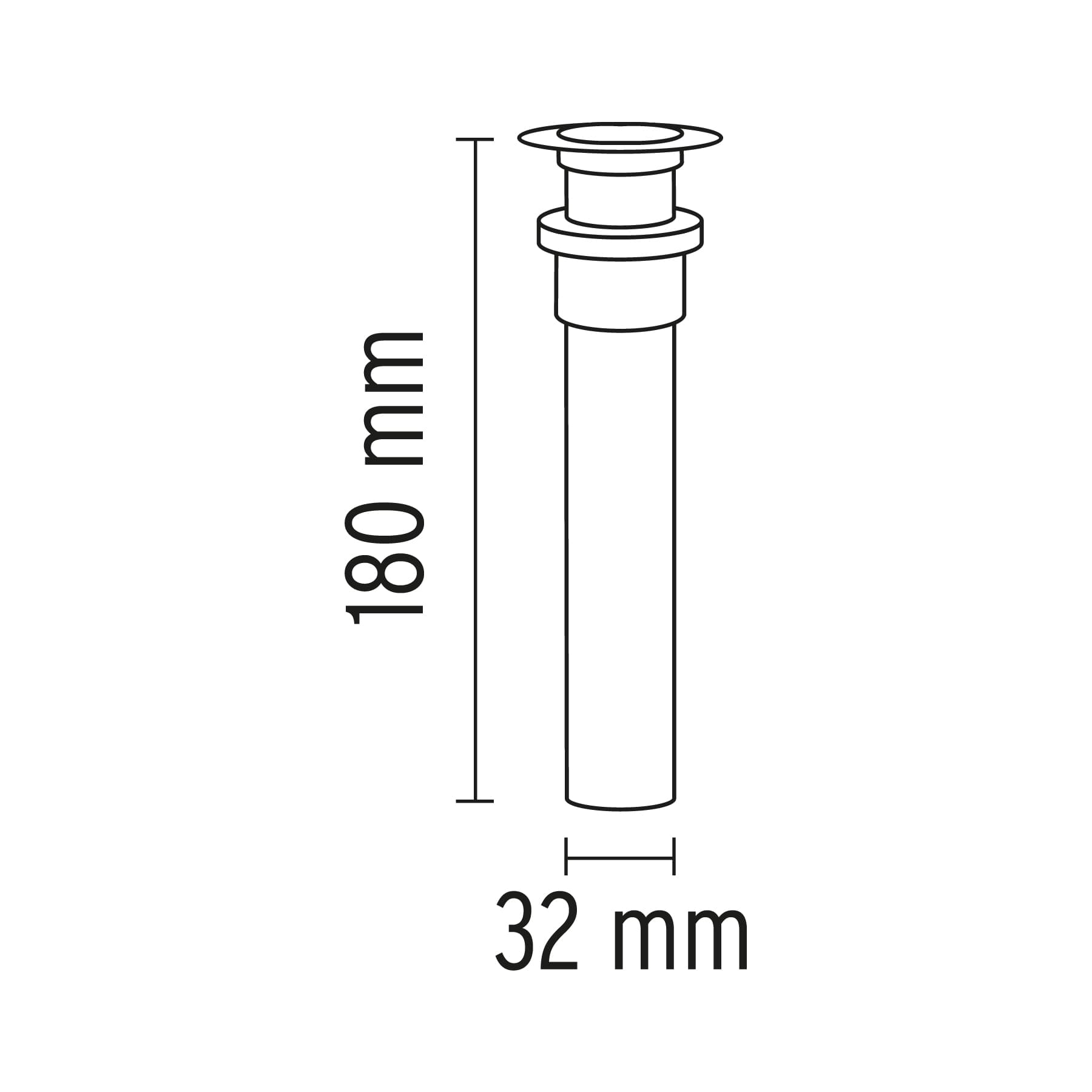 Contra para lavabo con rebosadero, sistema push, satín, 1-1/4"