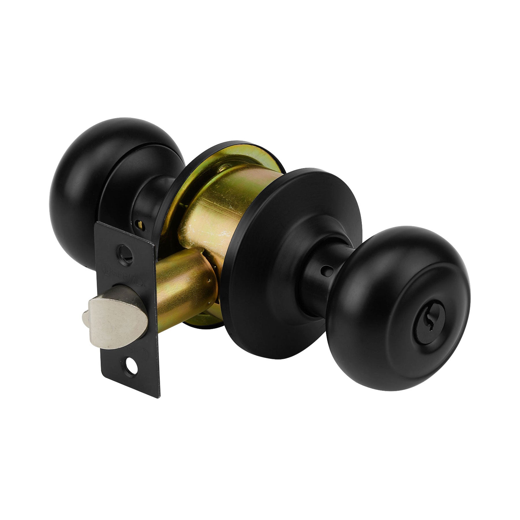 Cerradura pomo, negro, oval, recámara, Hermex