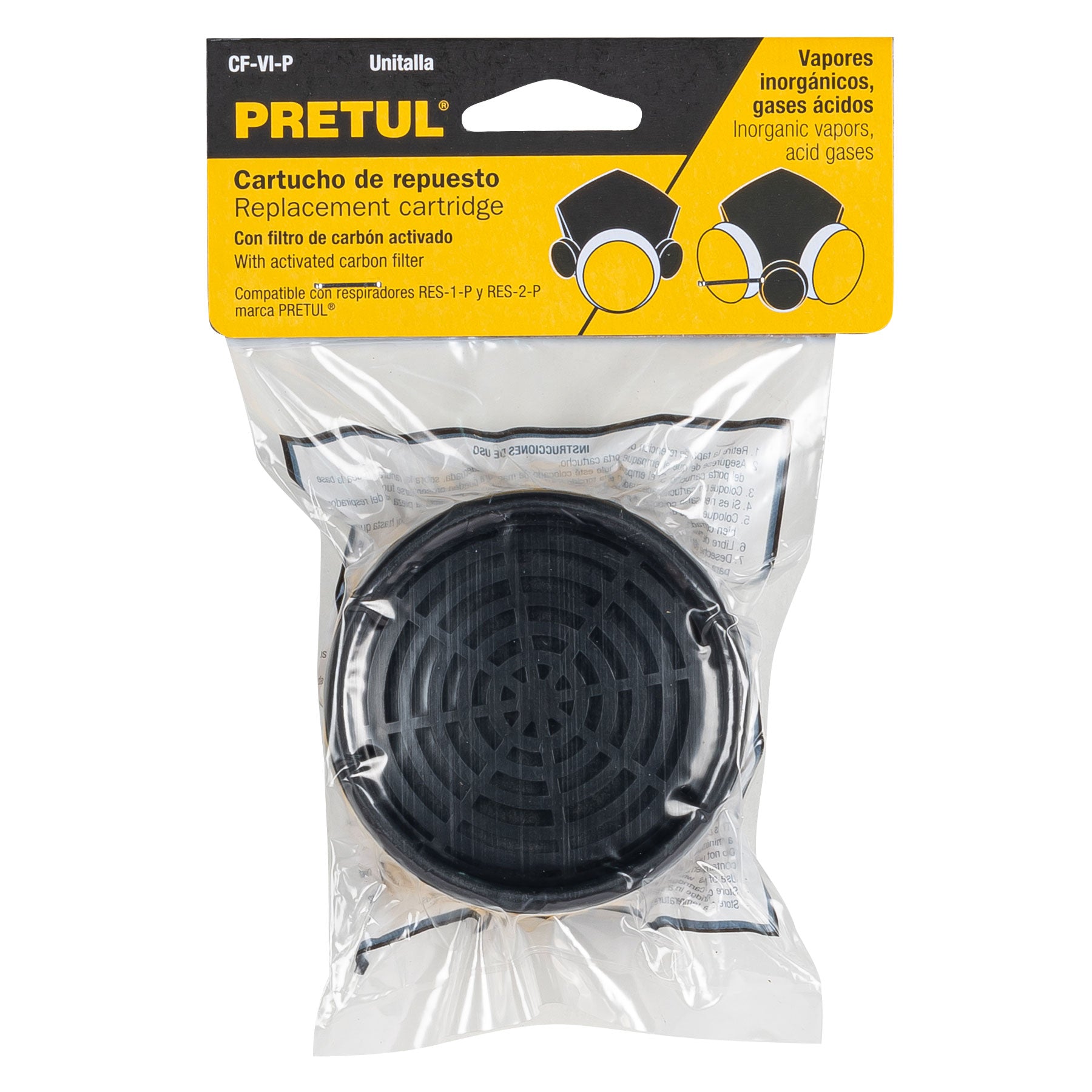 Cartucho de repuesto, vapores inorgánicos, Pretul
