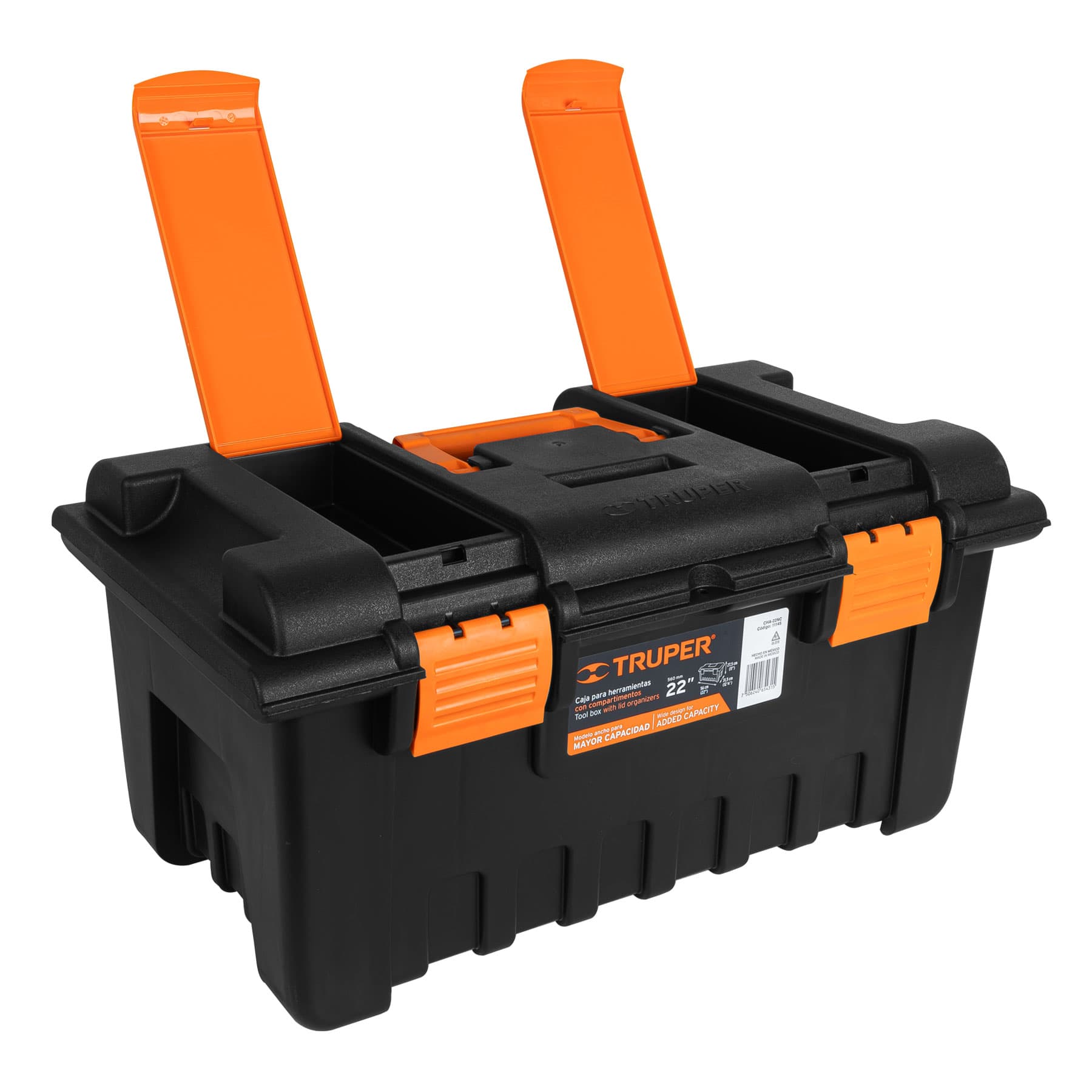 Caja para herramienta de 22" con compartimentos, Truper