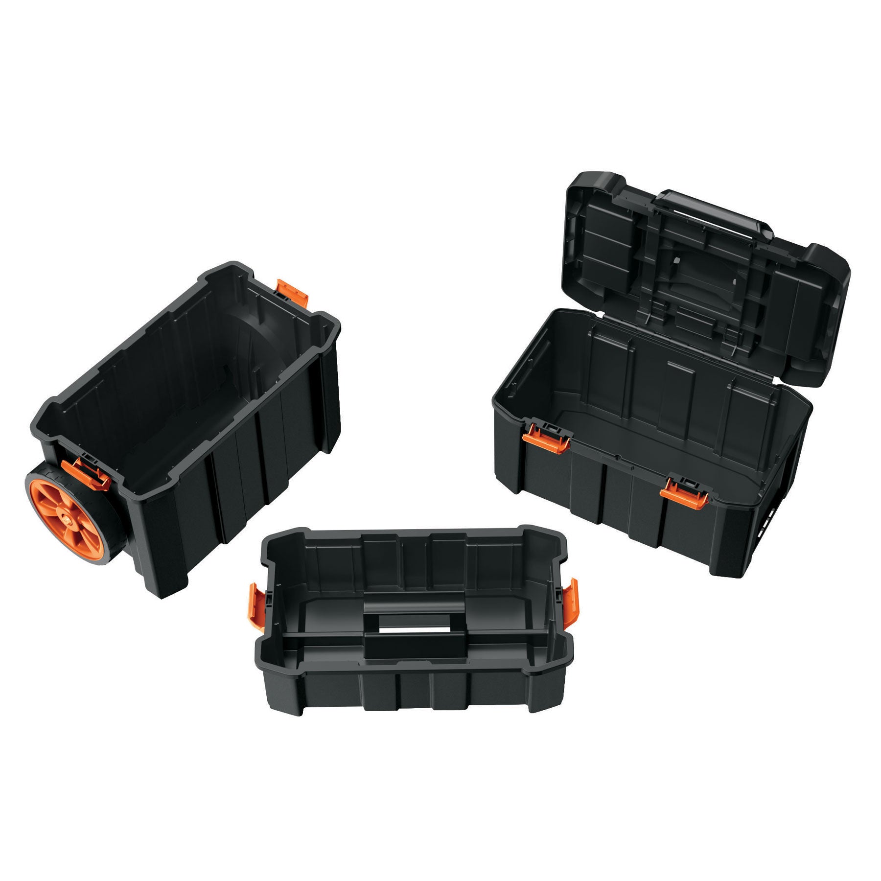Caja para herramienta, 19"x25" con ruedas, 3 en 1 desmontable