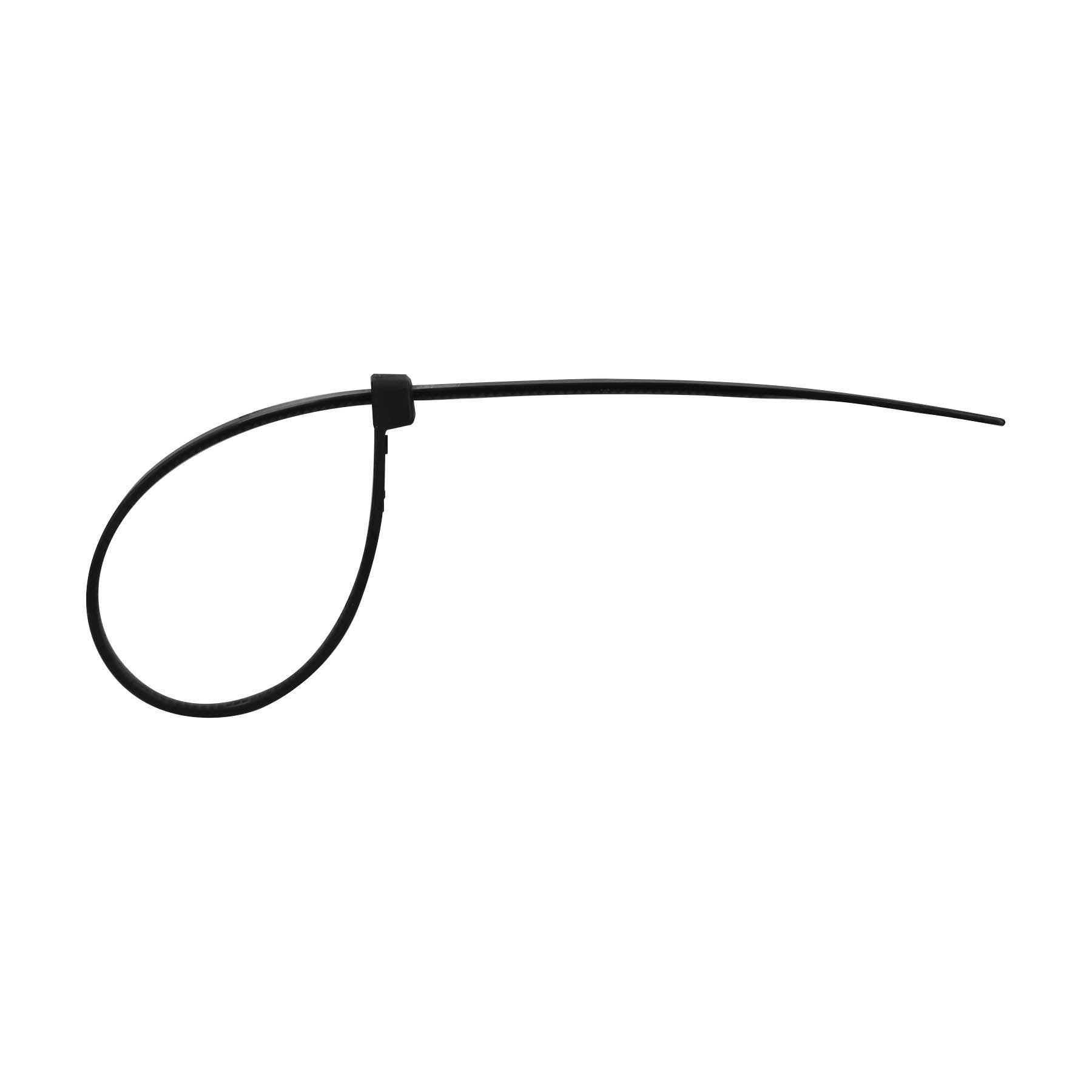 Bolsa con 1000 cinchos plásticos 50 lb, 300x4.5 mm, negros