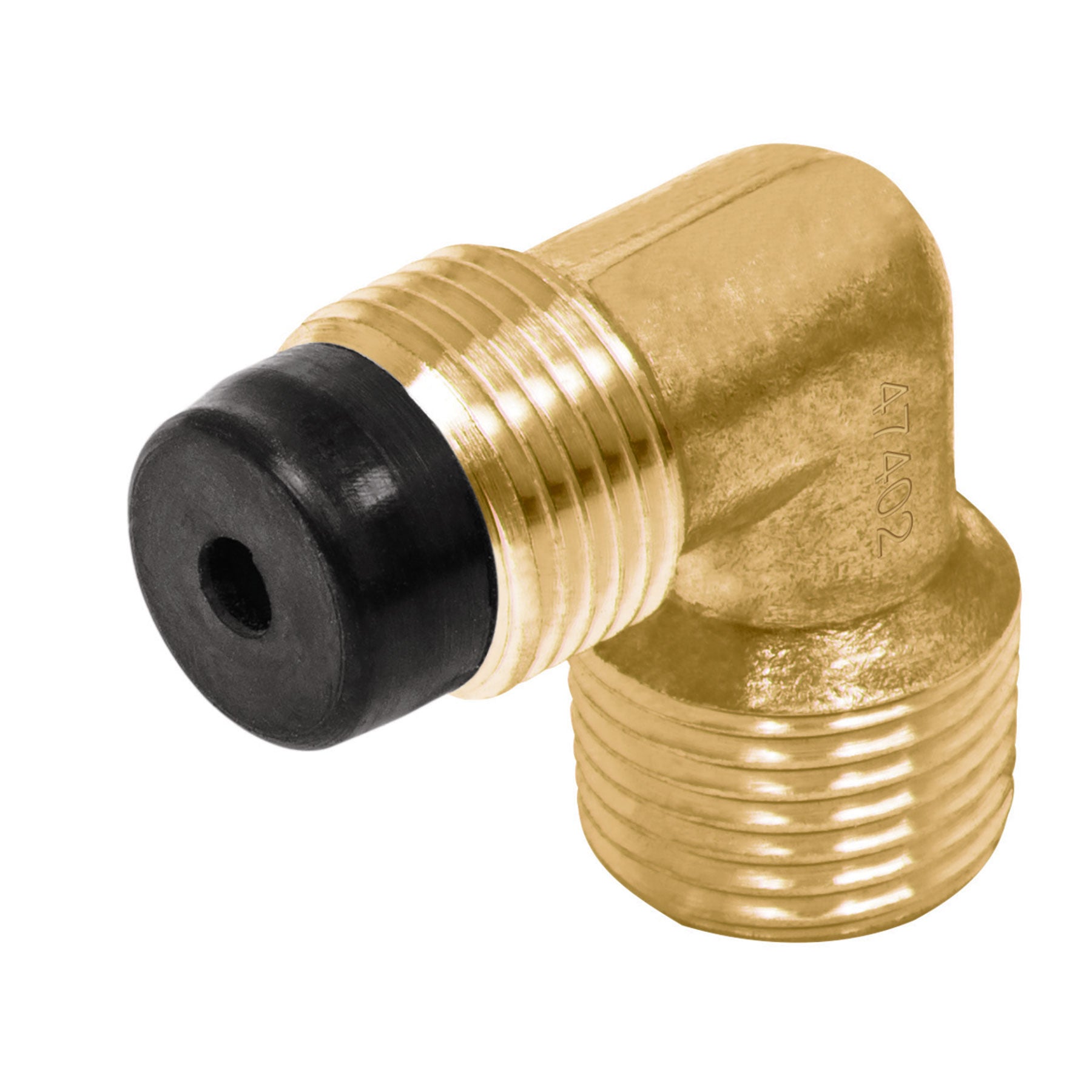 Codo terminal a 90∞ de latón 1/2 x 1/2", Foset