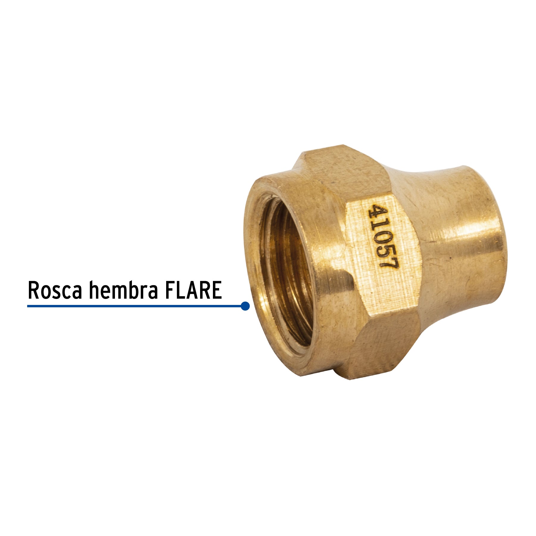 Tuerca cónica de latón 5/16", Foset