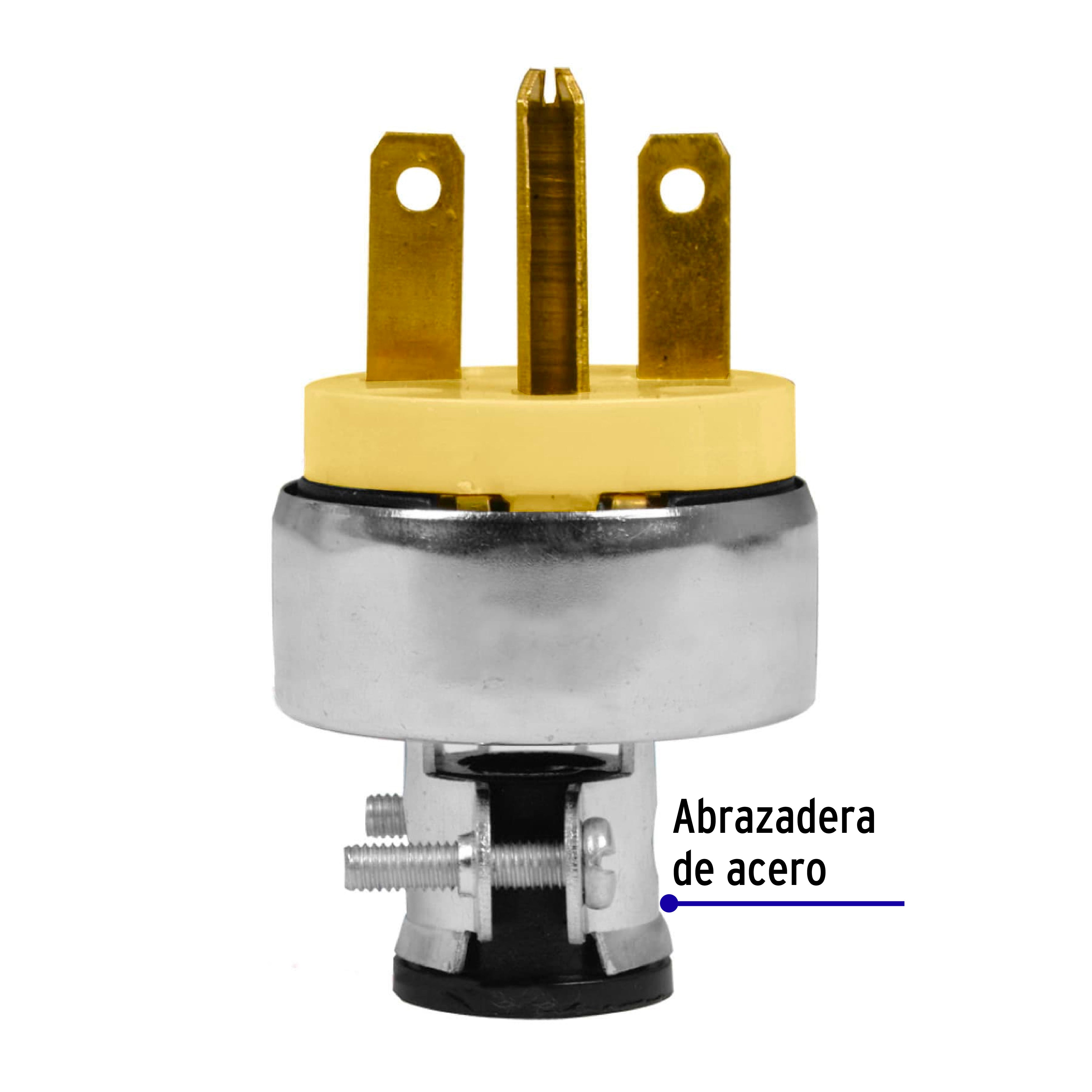 Clavija industrial blindada aterrizada cara de chino