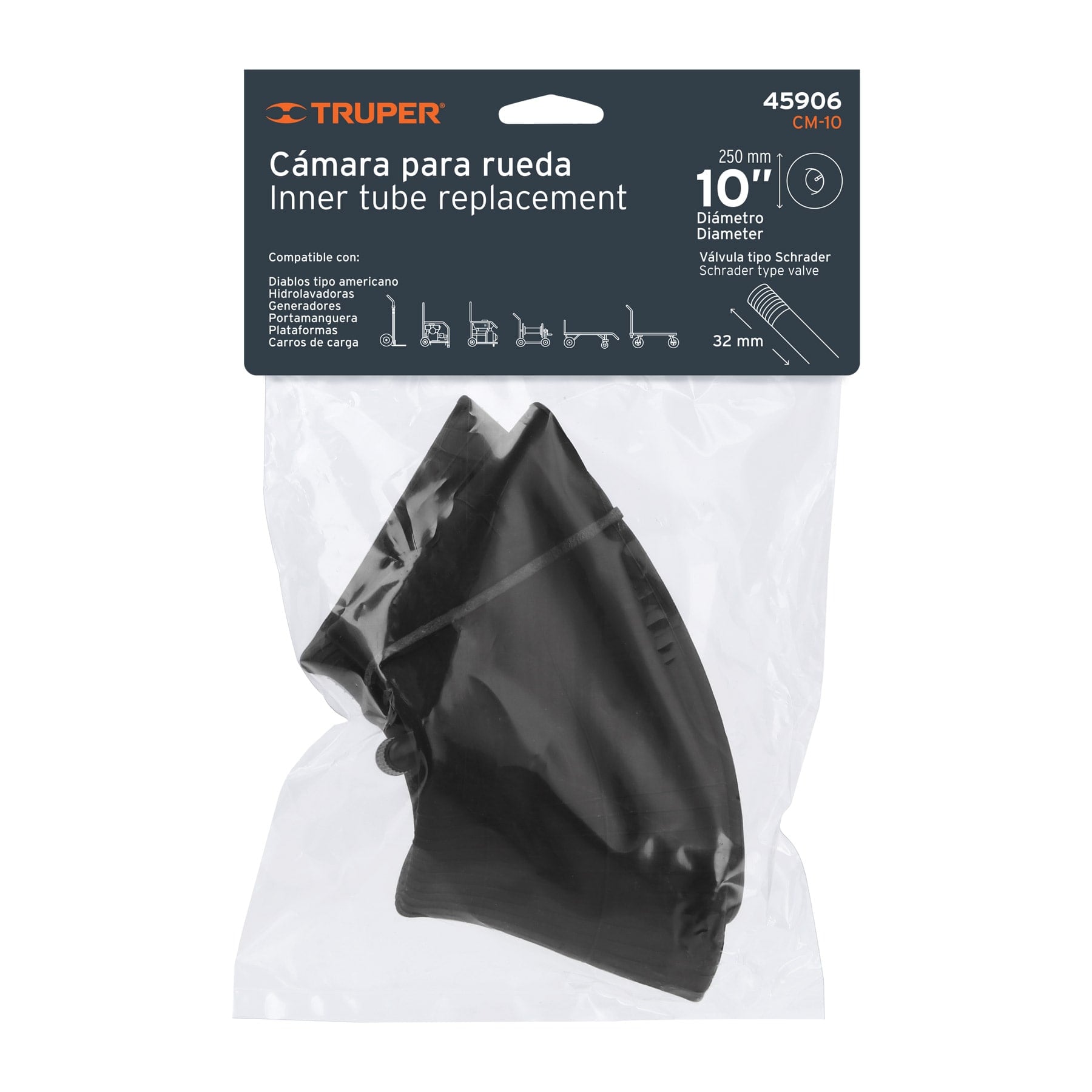 Cámara para rueda neumática de 10", Truper