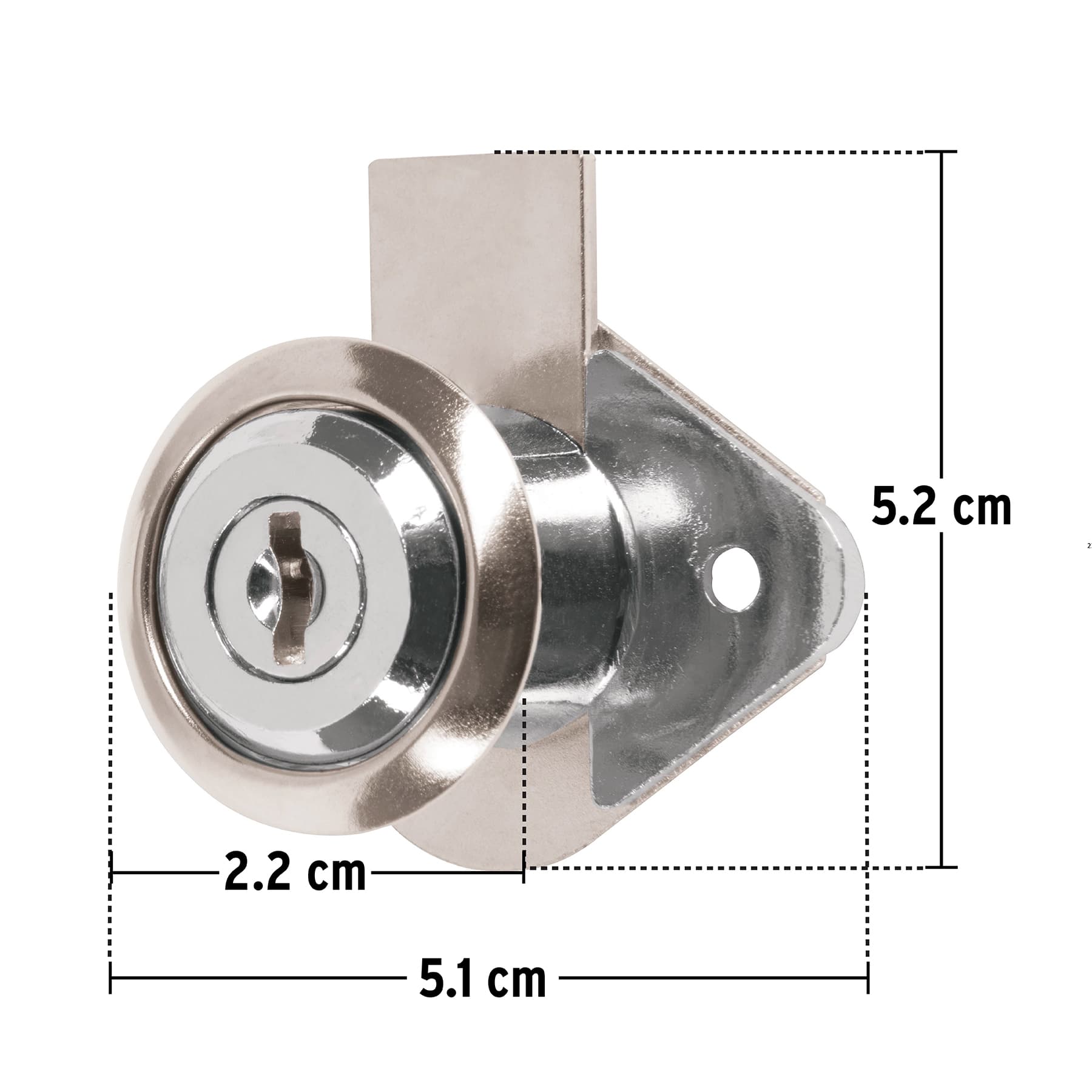 Cerradura para mueble, modelo 21, cromo, Hermex BASIC