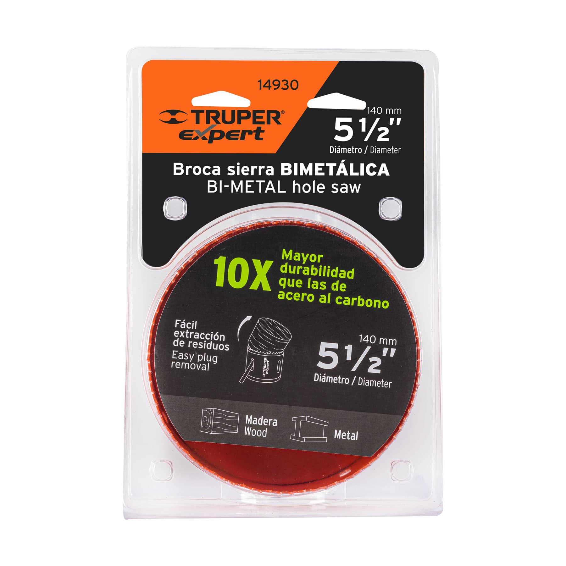 Brocasierra bimetálica 5-1/2", Truper Expert