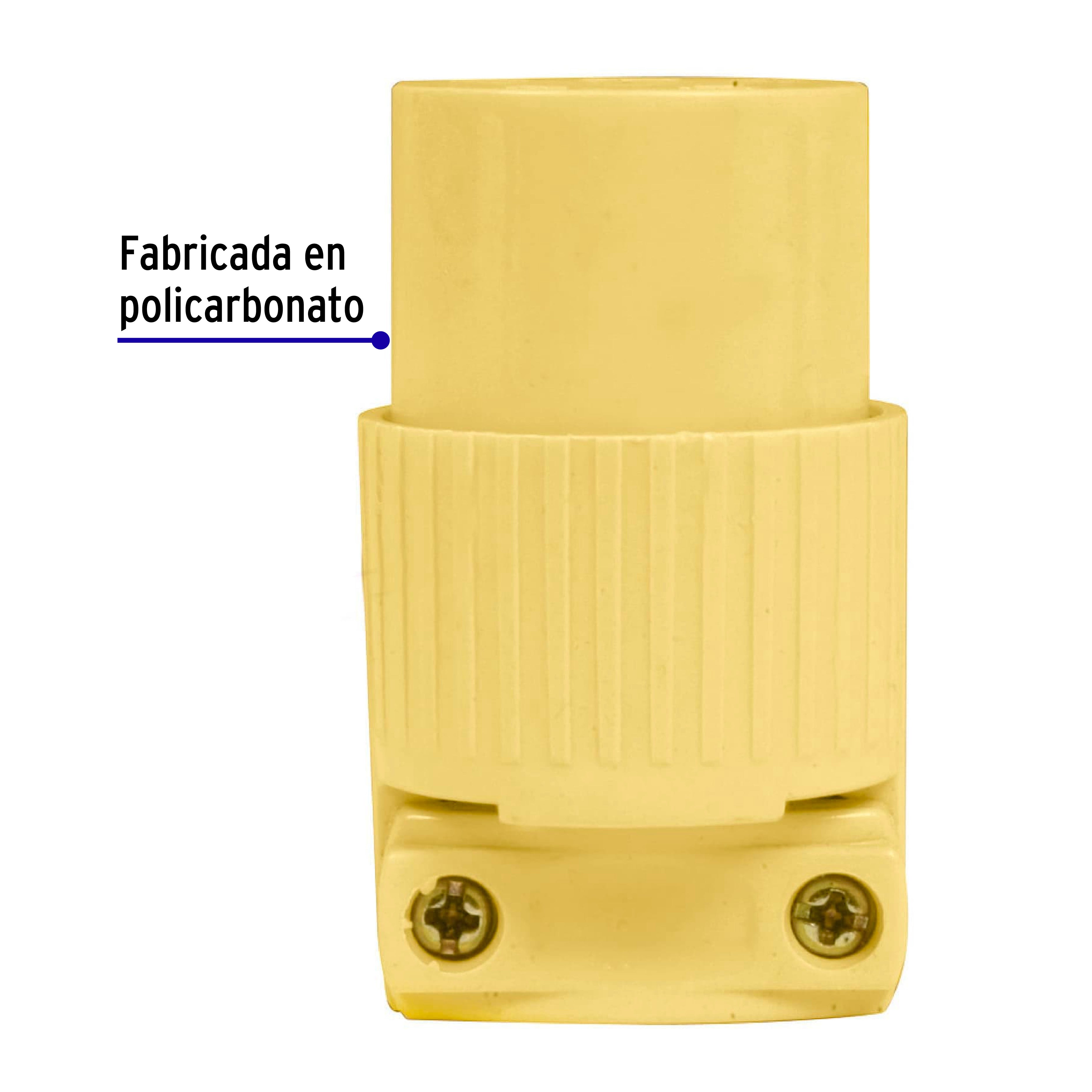 Contacto industrial plástico aterrizado cara de chino