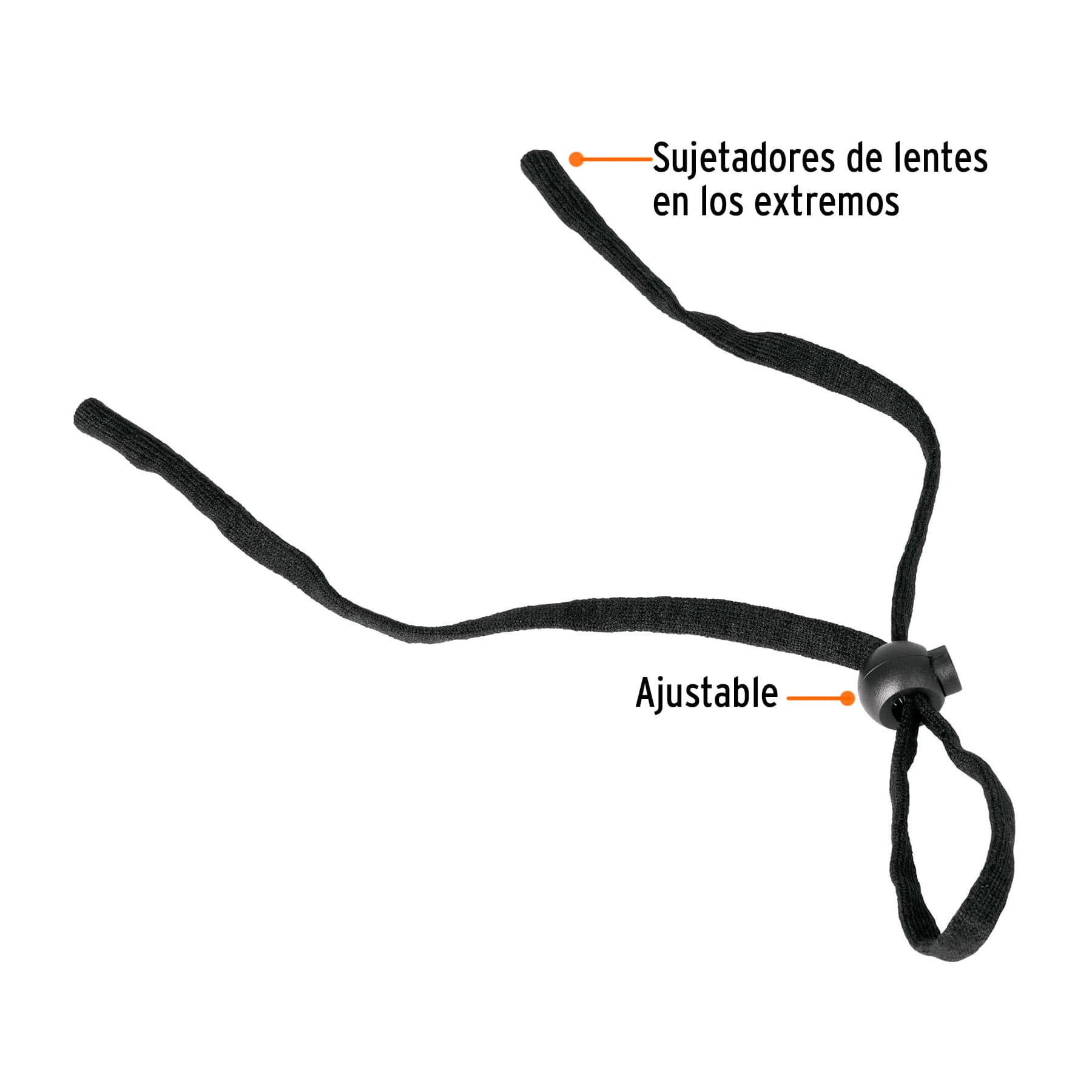 Cordón para lentes de seguridad, ajustable, Truper