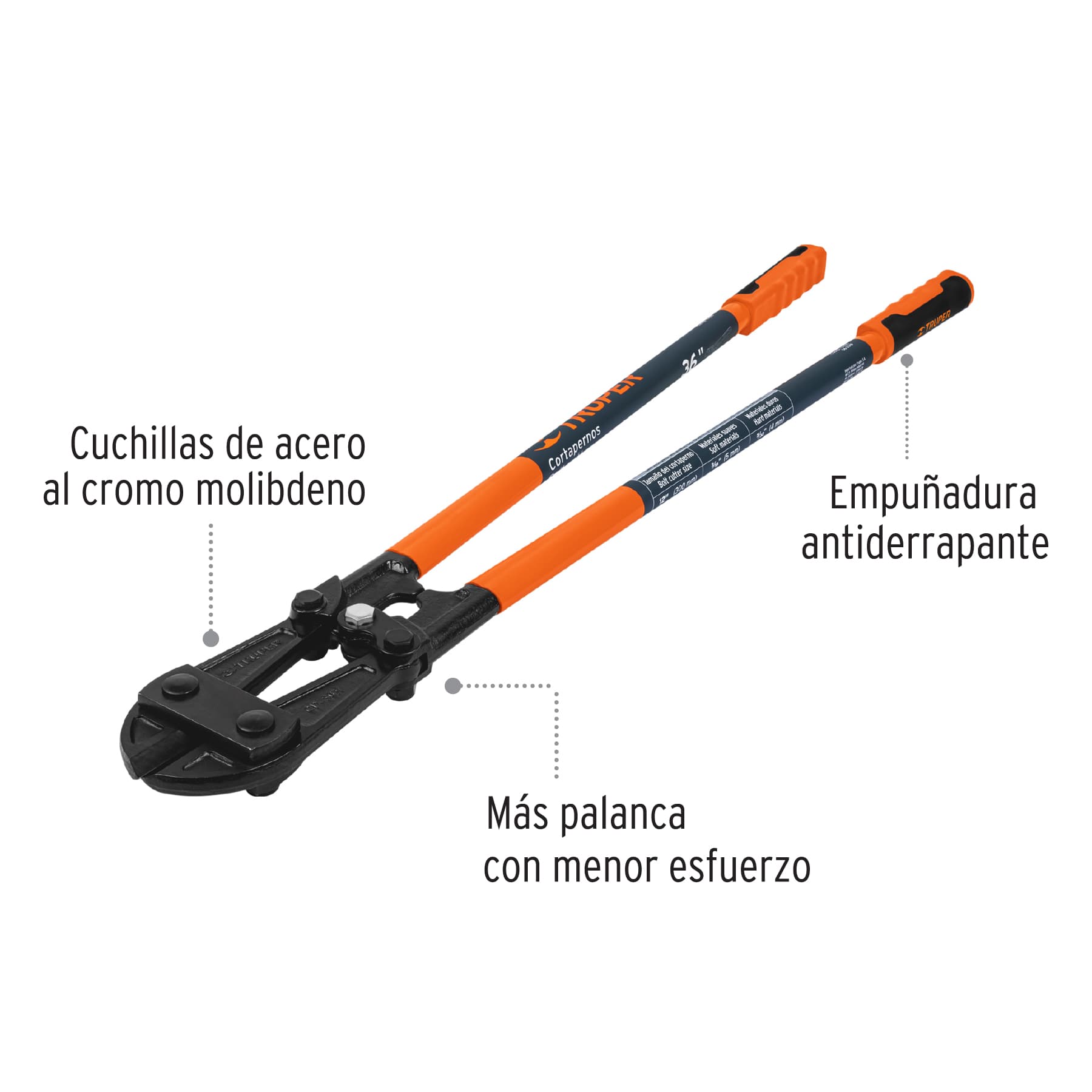 Cortapernos 36", profesional, Truper
