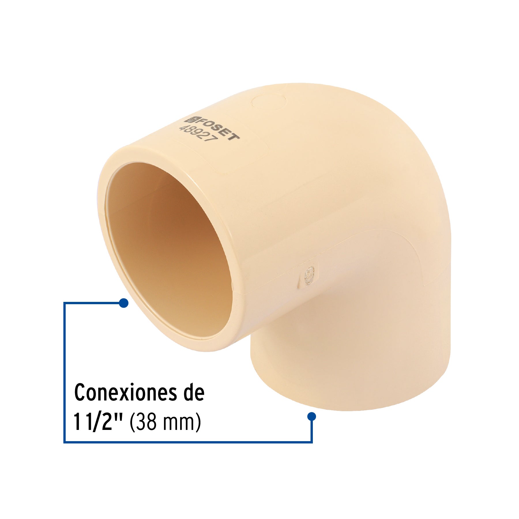 Codo 90∞ de CPVC de 1-1/2", Foset