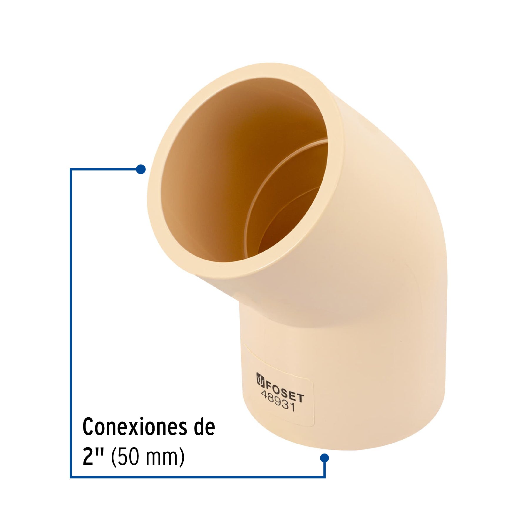 Codo 45∞ CPVC de 2", Foset