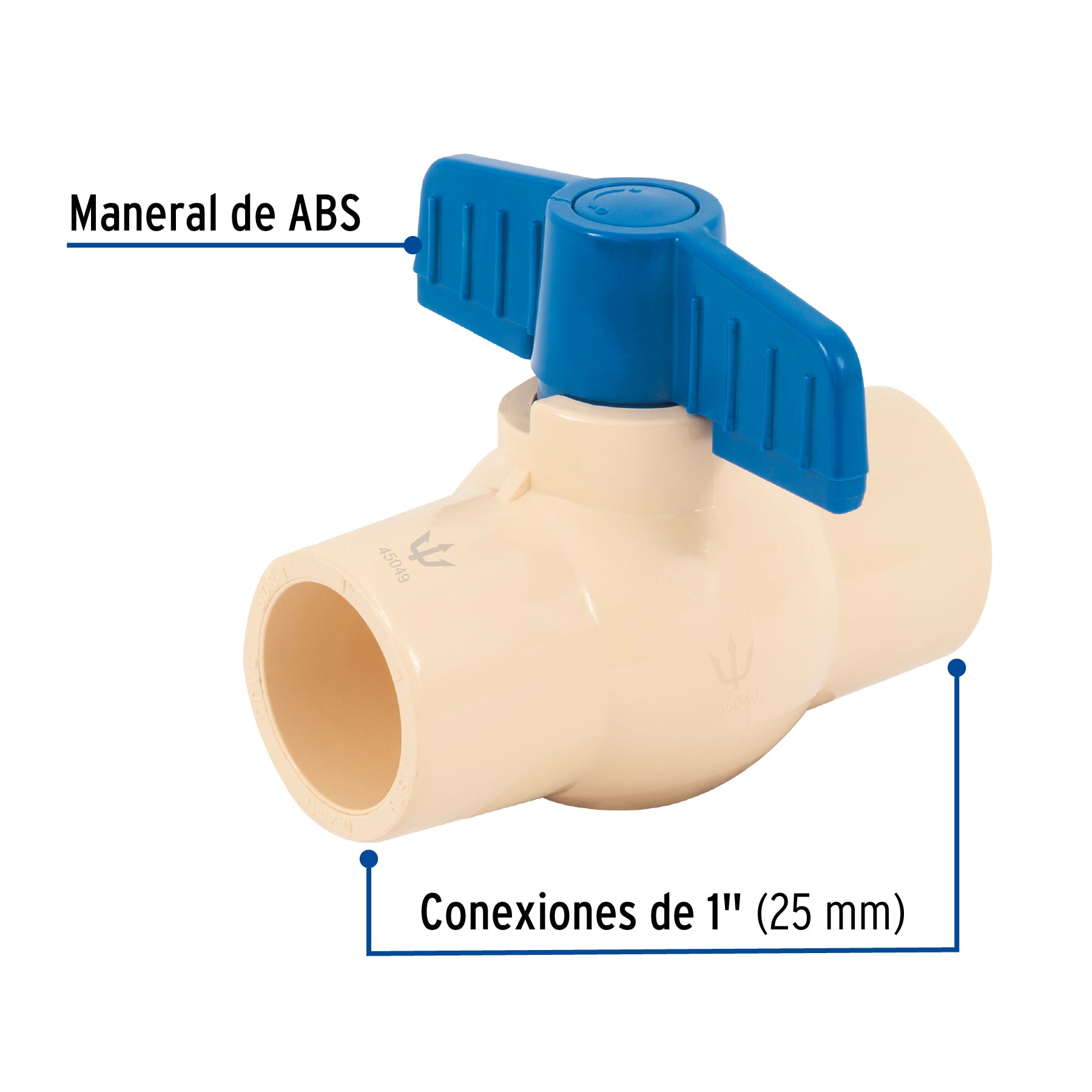 Válvula de esfera de CPVC de 1", Foset