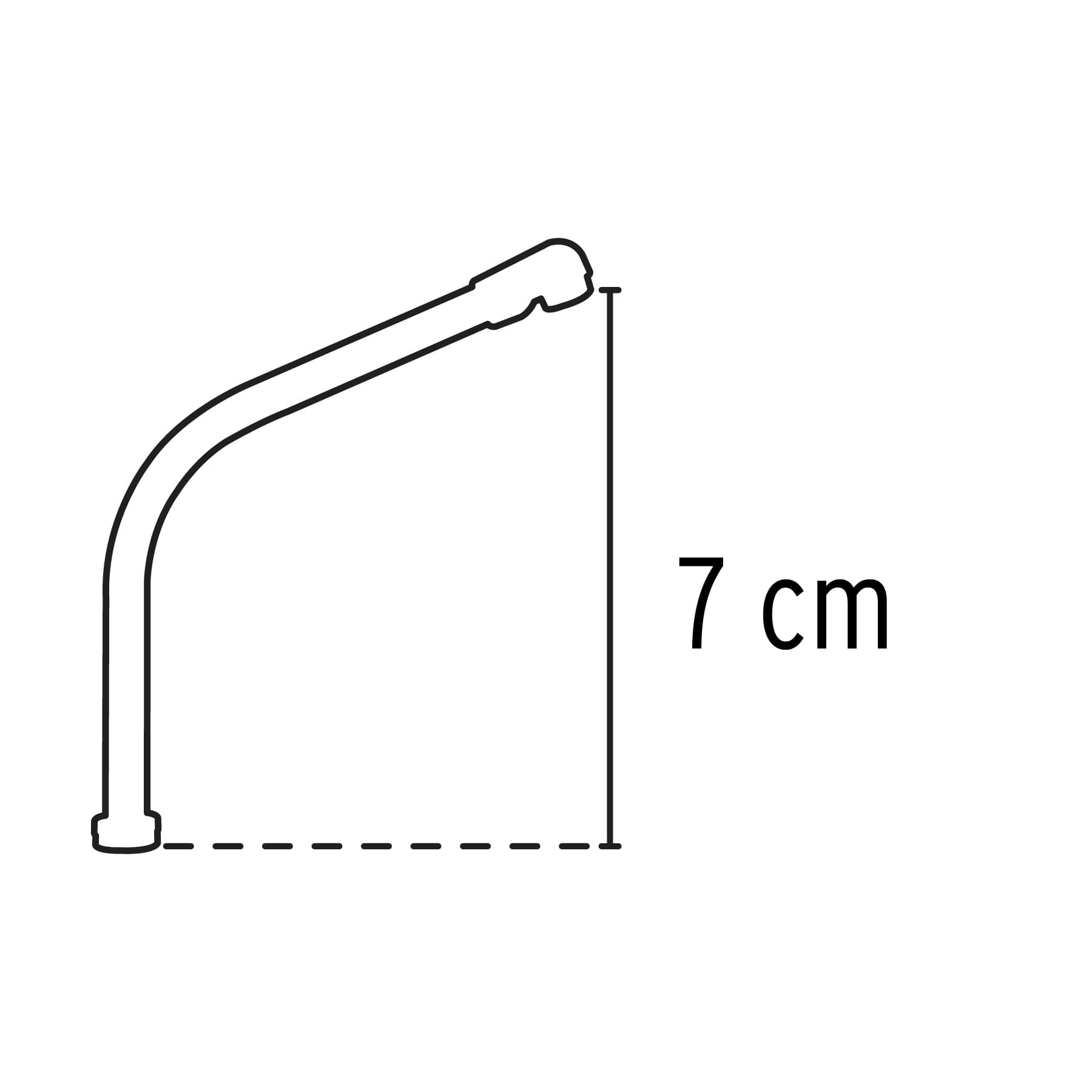Cuello largo para mezcladora de lavabo, cromo, Basic