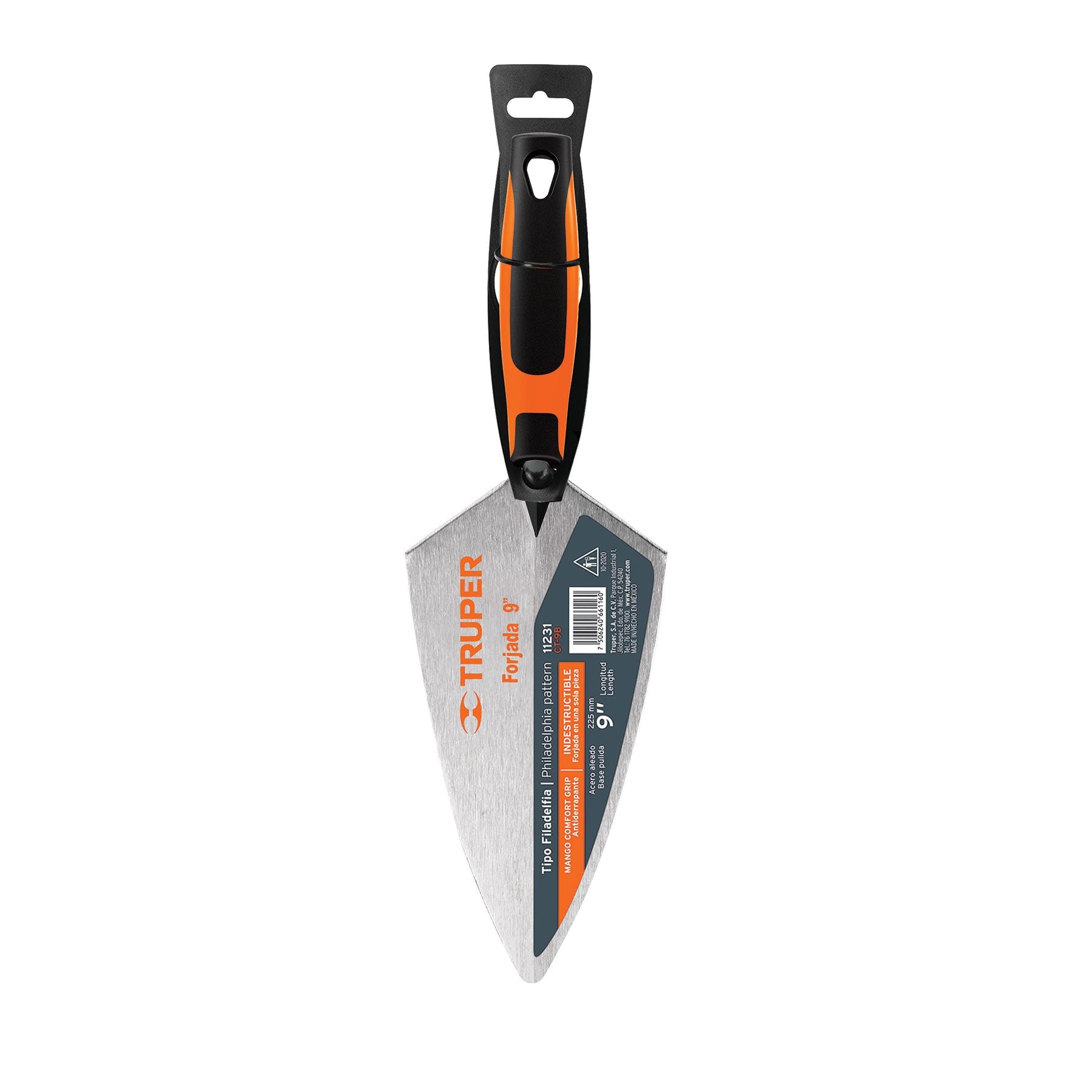 Cuchara para albañil 9" forjada tipo Filadelfia, mango Comfort