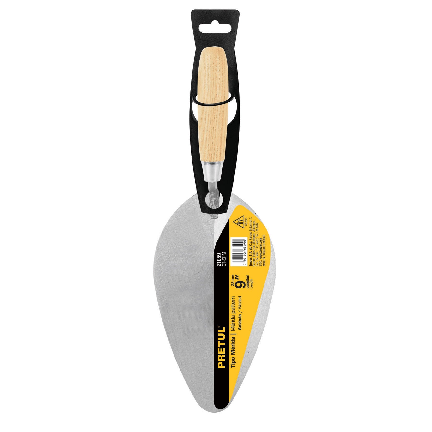 Cuchara para albañil 9" tipo Mérida, Pretul