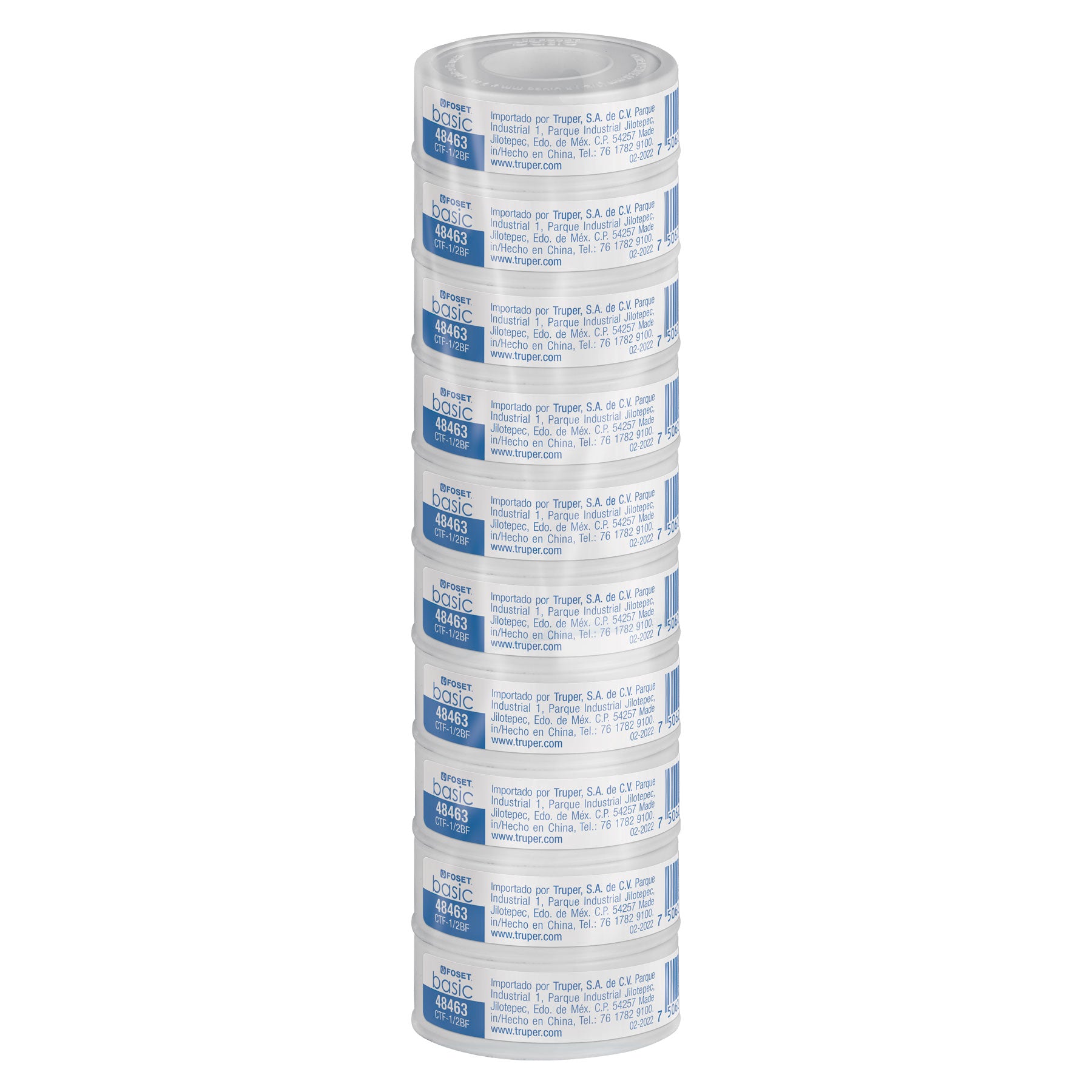 Cinta sella roscas 1/2" x 7 m, uso general, Foset Basic