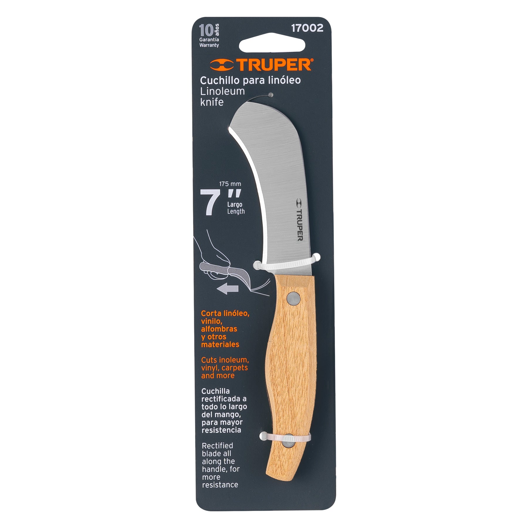 Cuchillo 7" para linóleo, Truper