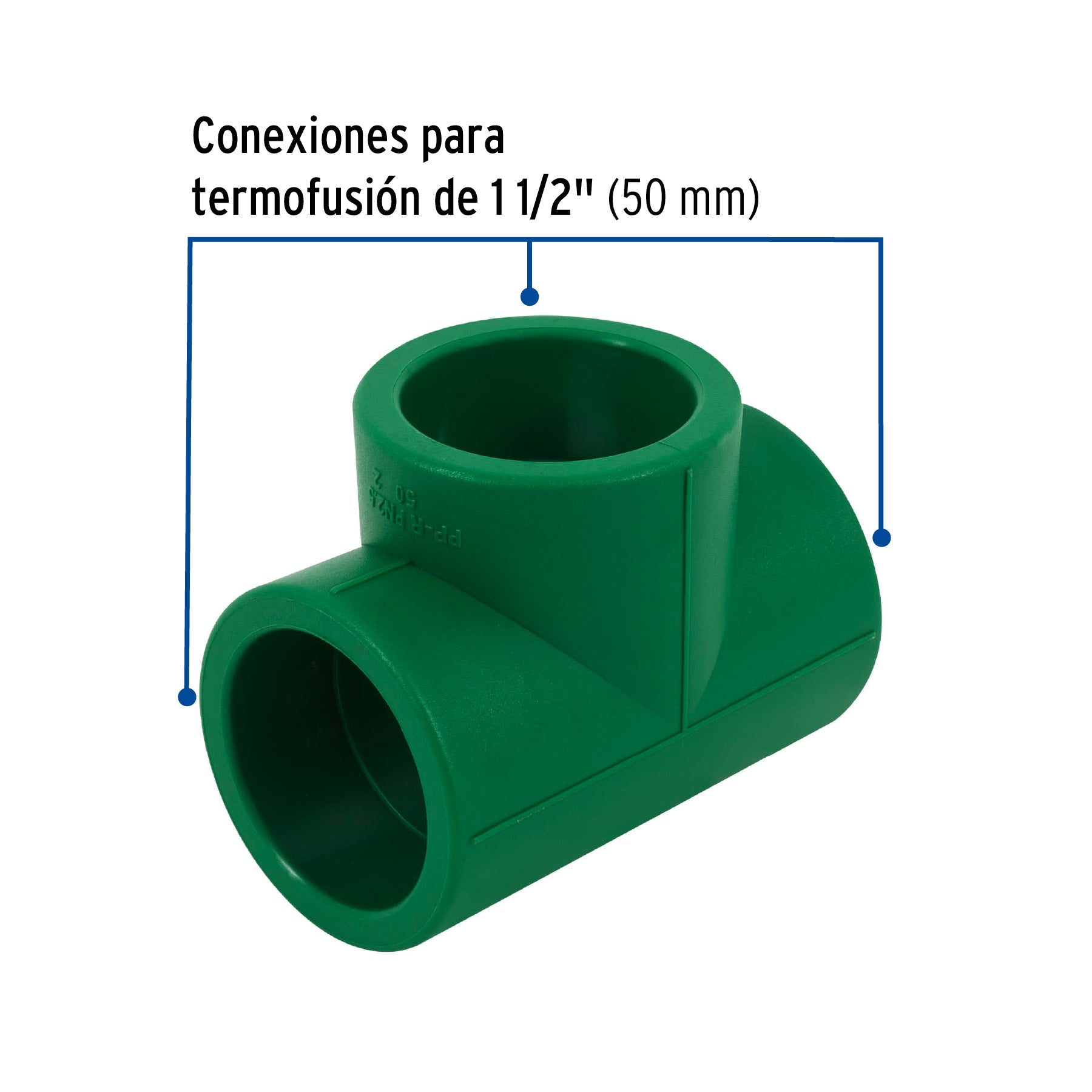 Tee sencilla de PPR 1-1/2", Foset