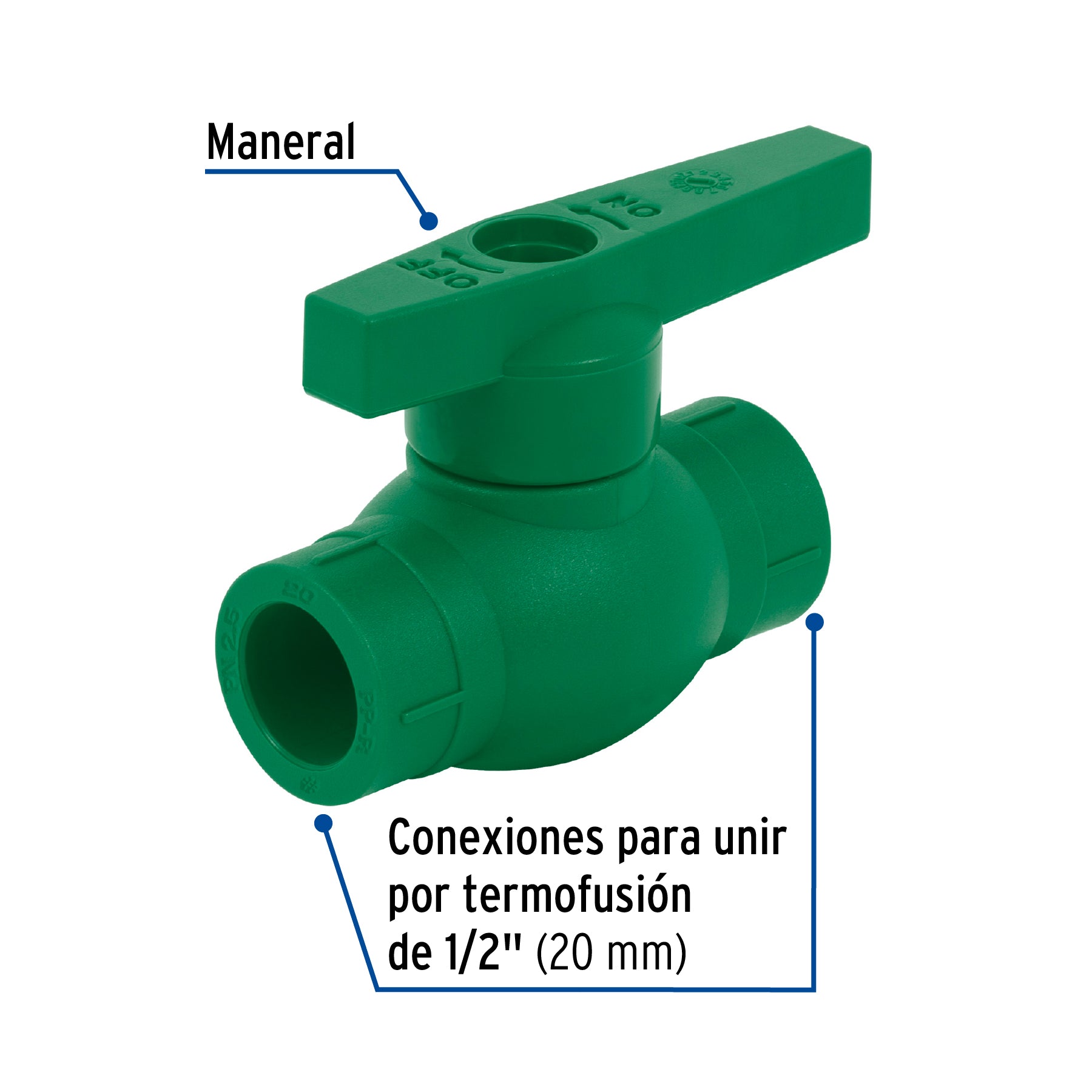 Válvula de esfera de PPR 1/2", Foset