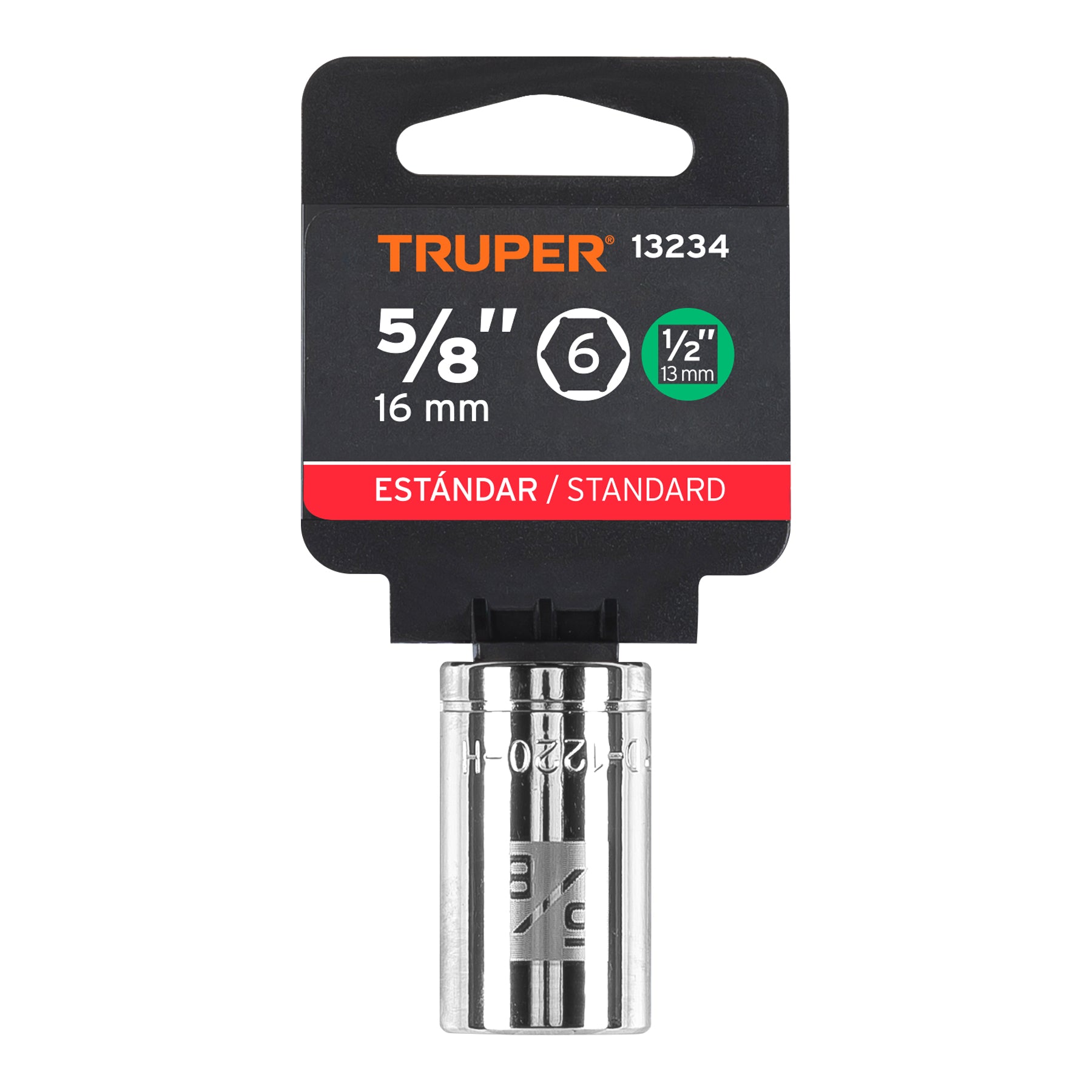 Dado de 5/8", 6 puntas, cuadro 1/2", Truper