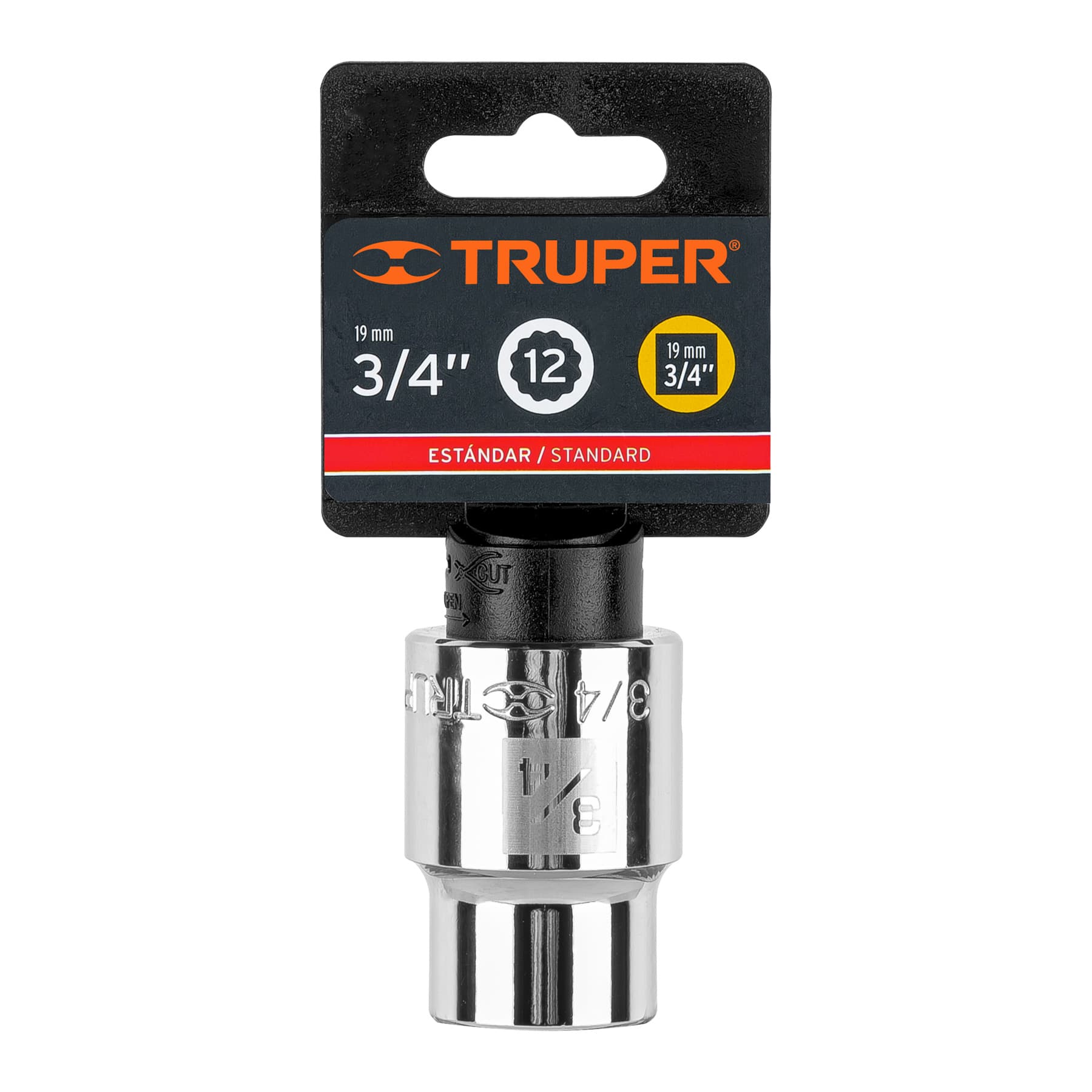 Dado de 3/4", 12 puntas, cuadro 3/4", Truper