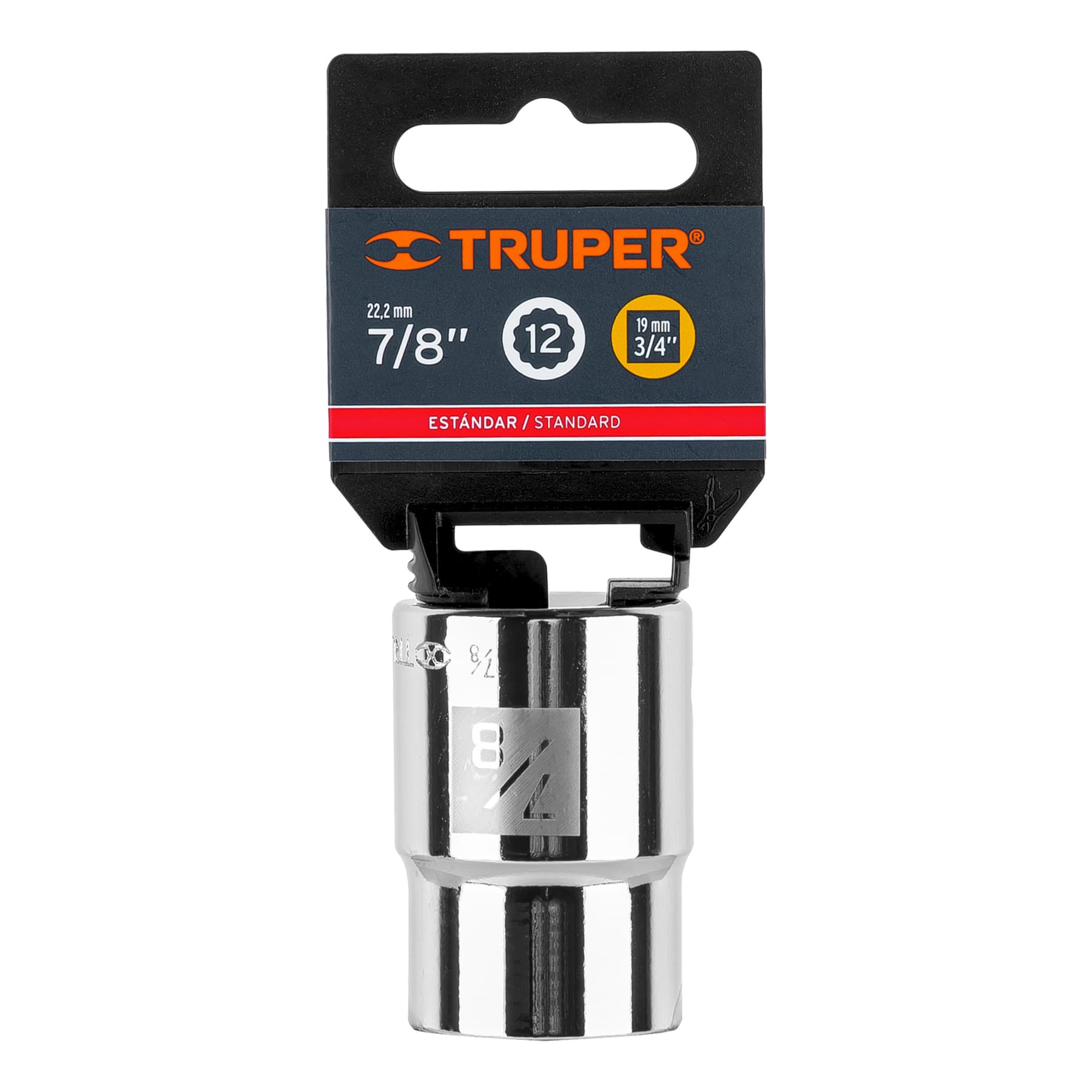 Dado de 7/8", 12 puntas, cuadro 3/4", Truper
