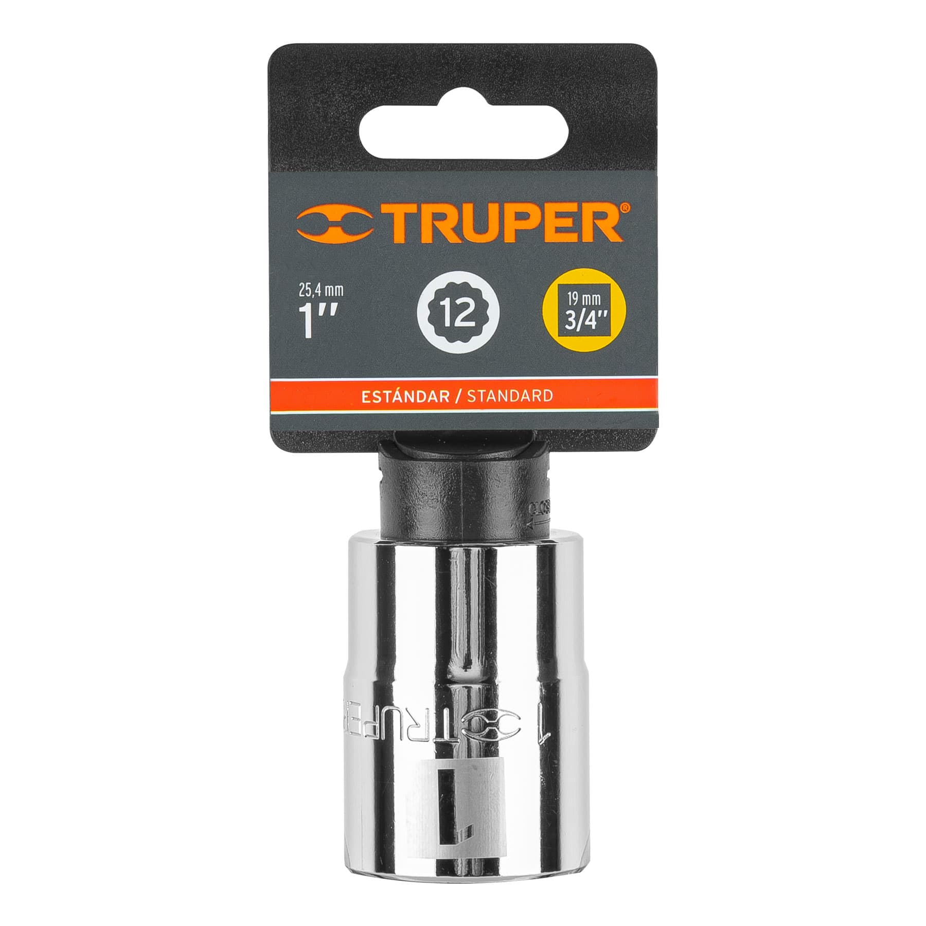 Dado de 1", 12 puntas, cuadro 3/4", Truper