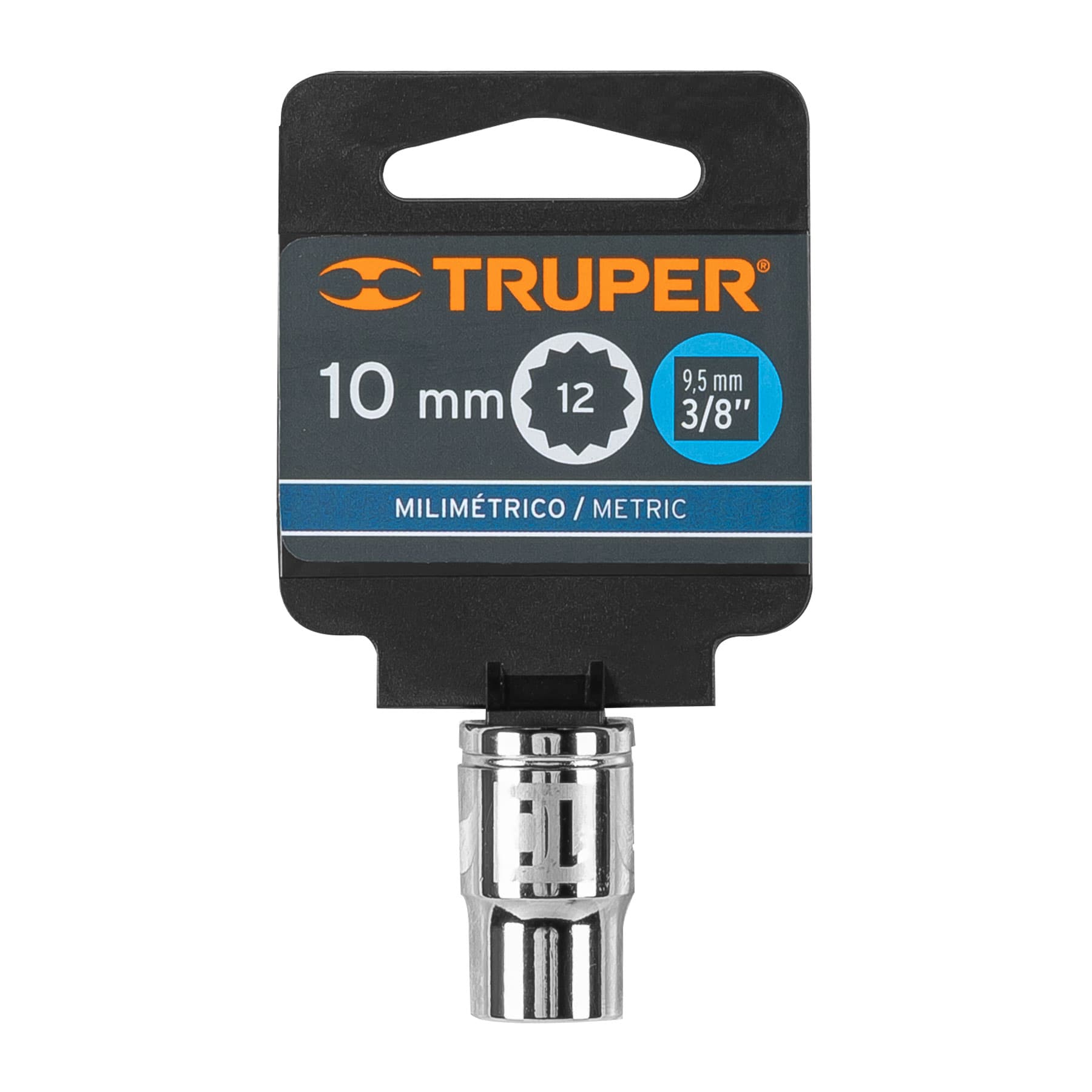 Dado de 10 mm, 12 puntas, cuadro 3/8", Truper
