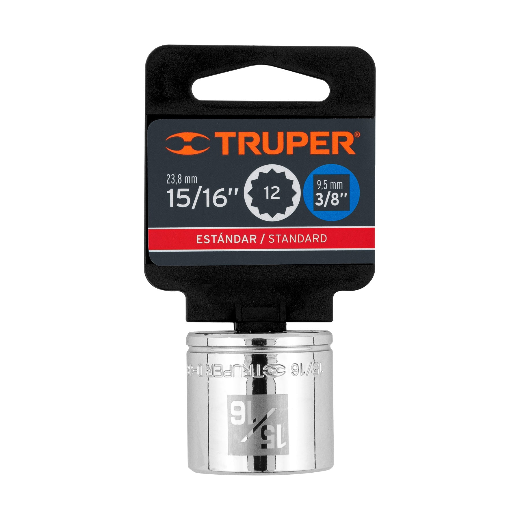 Dado de 15/16", 12 puntas, cuadro 3/8", Truper