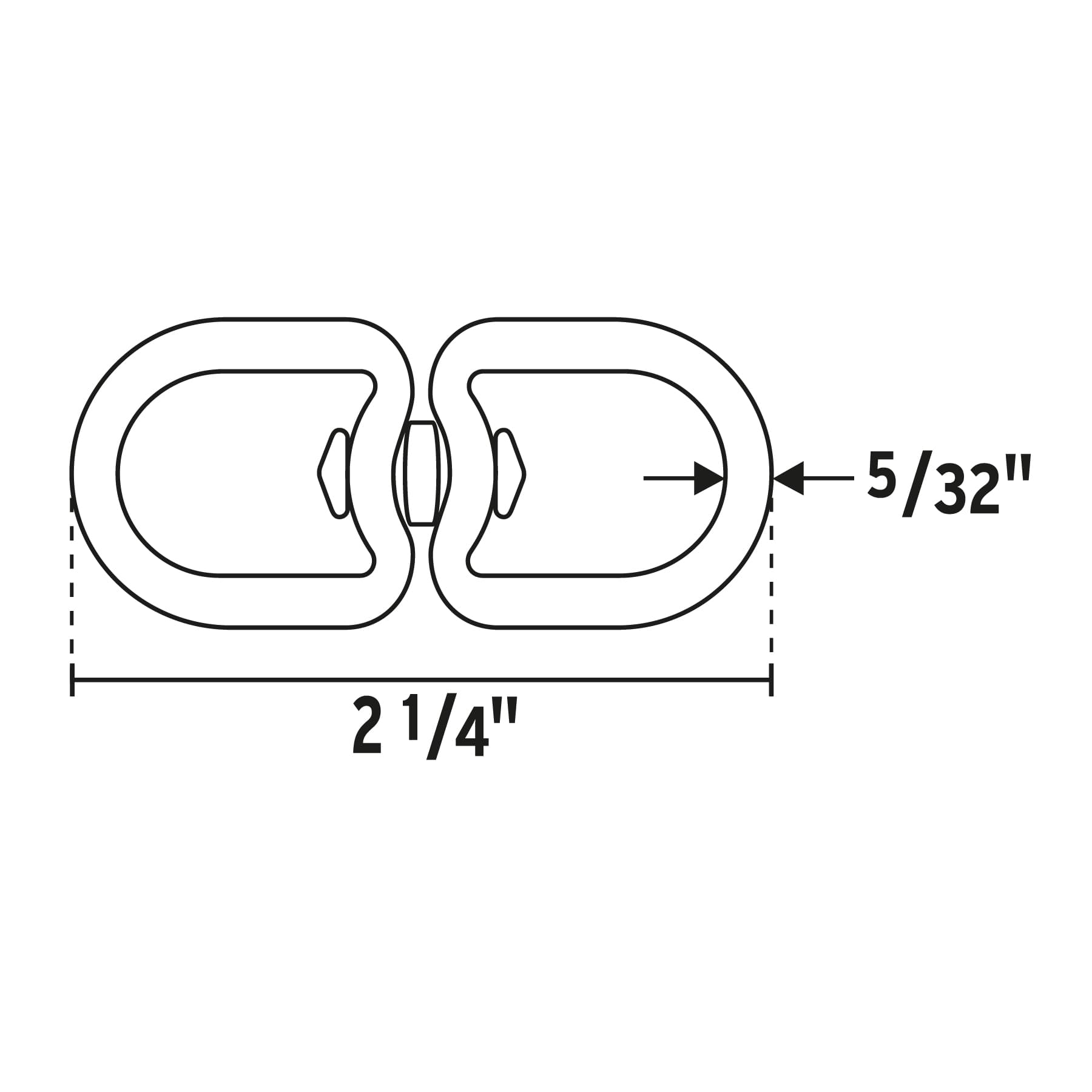 Destorcedor metálico de 5/32", Fiero