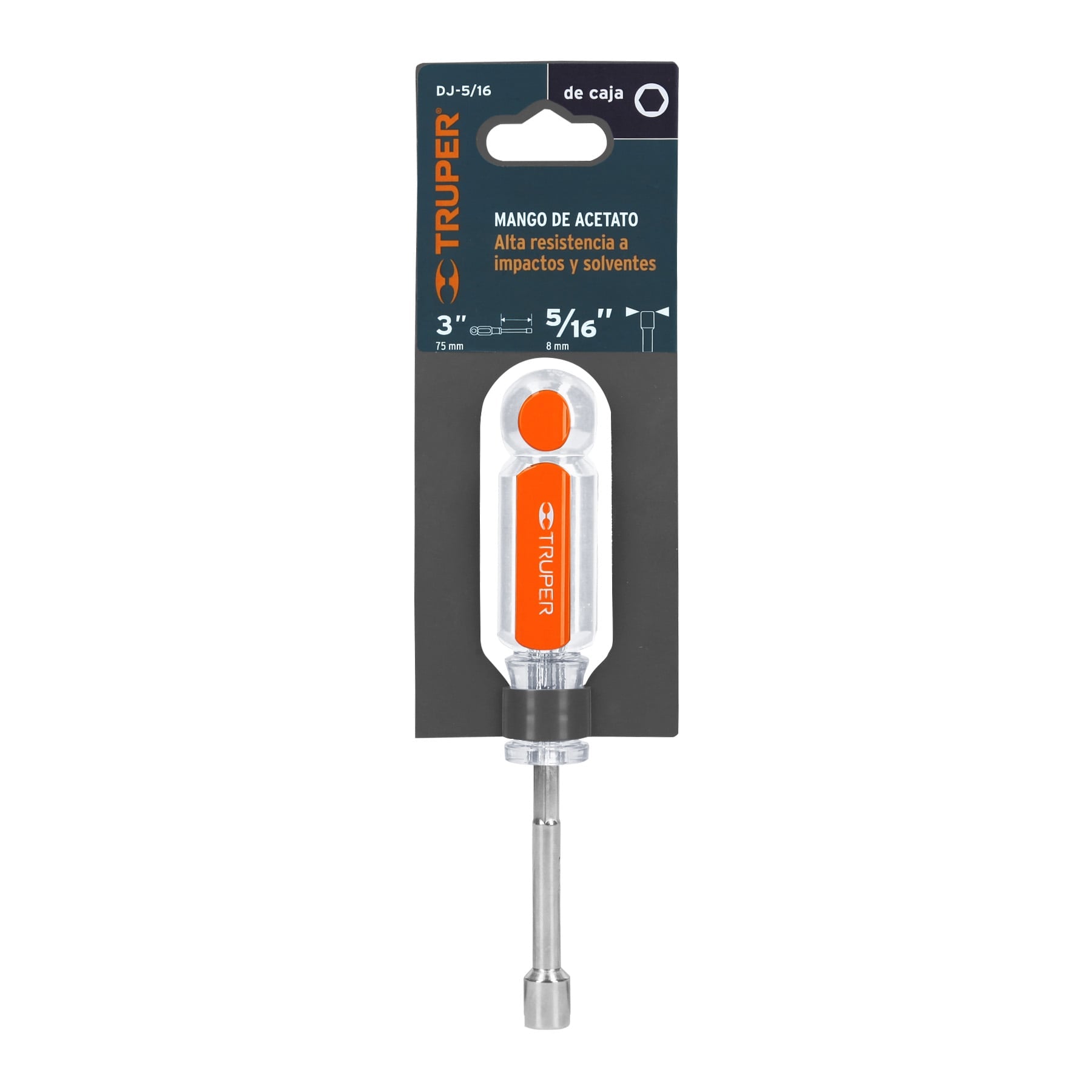 Desarmador de caja 5/16" mango de acetato, Truper