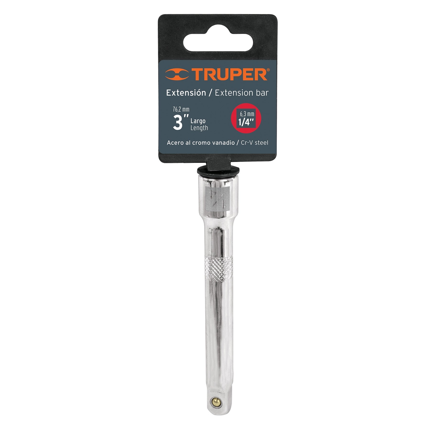 Extensión de 3" para matraca, cuadro 1/4", Truper