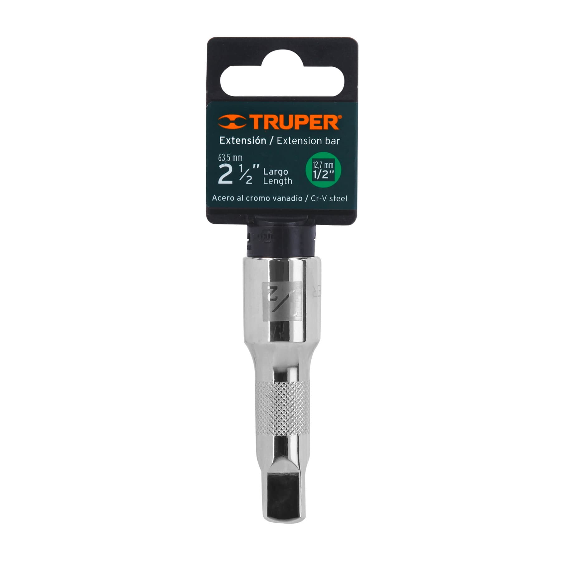Extensión cuadro 1/2" para matraca, largo 2-1/2", Truper