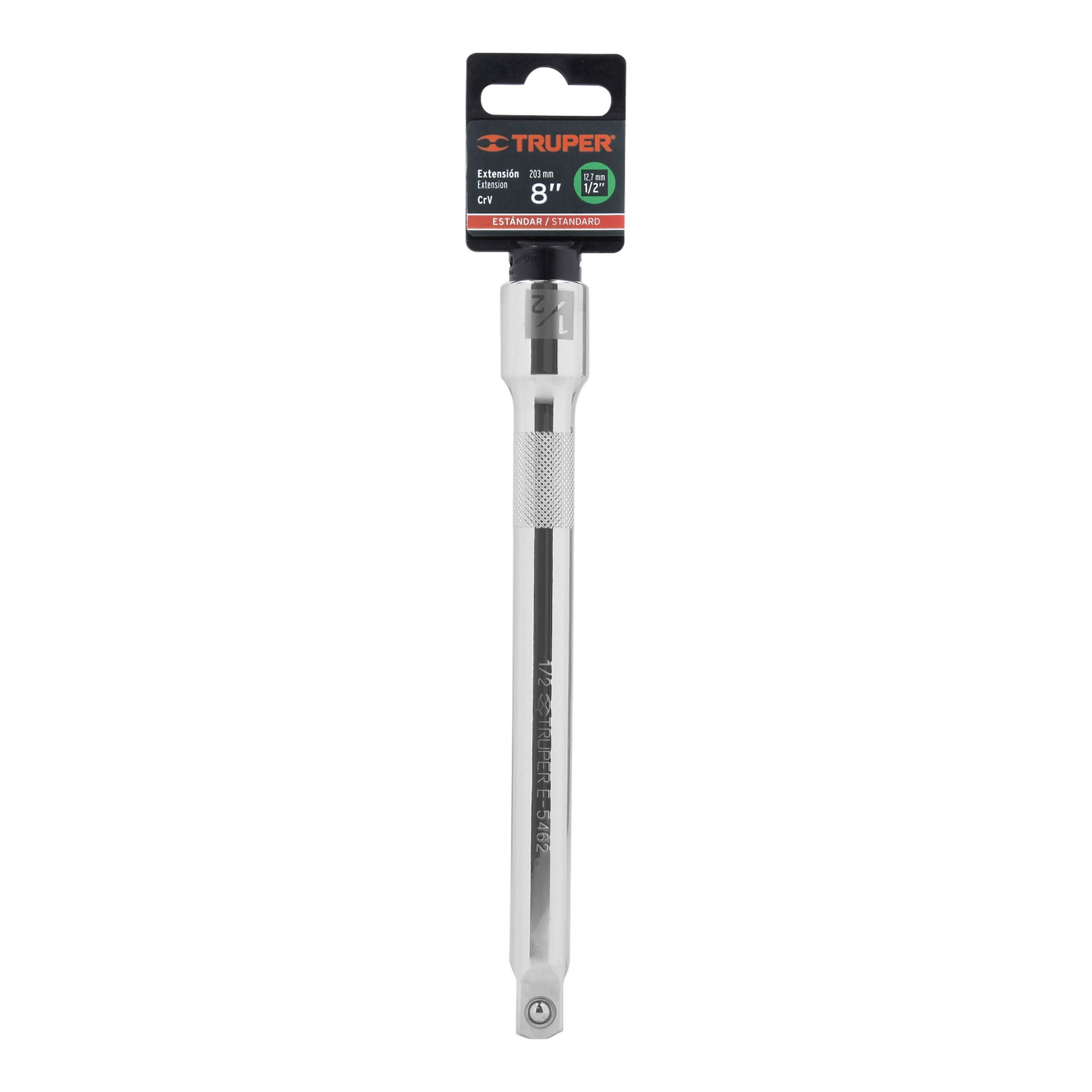 Extensión cuadro 1/2" para matraca, largo 8", Truper