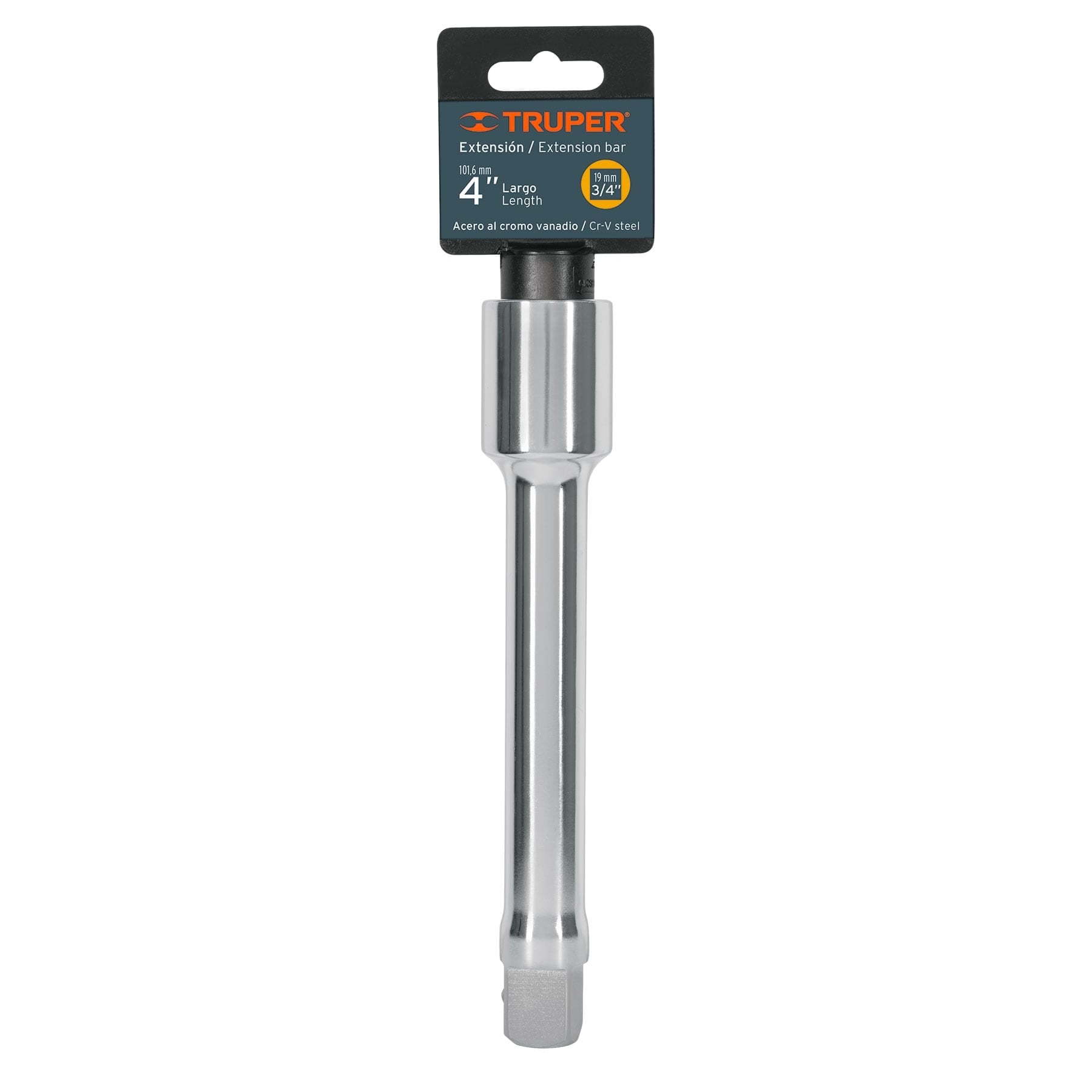 Extensión cuadro 3/4" para matraca, largo 4", Truper