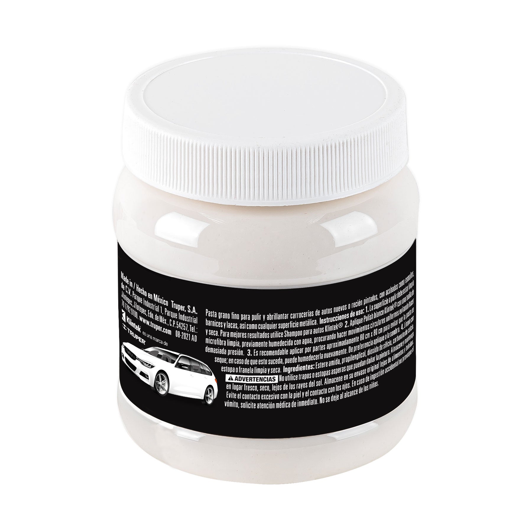 Polish en pasta blanca para auto, 250 g, uso ligero, Klintek