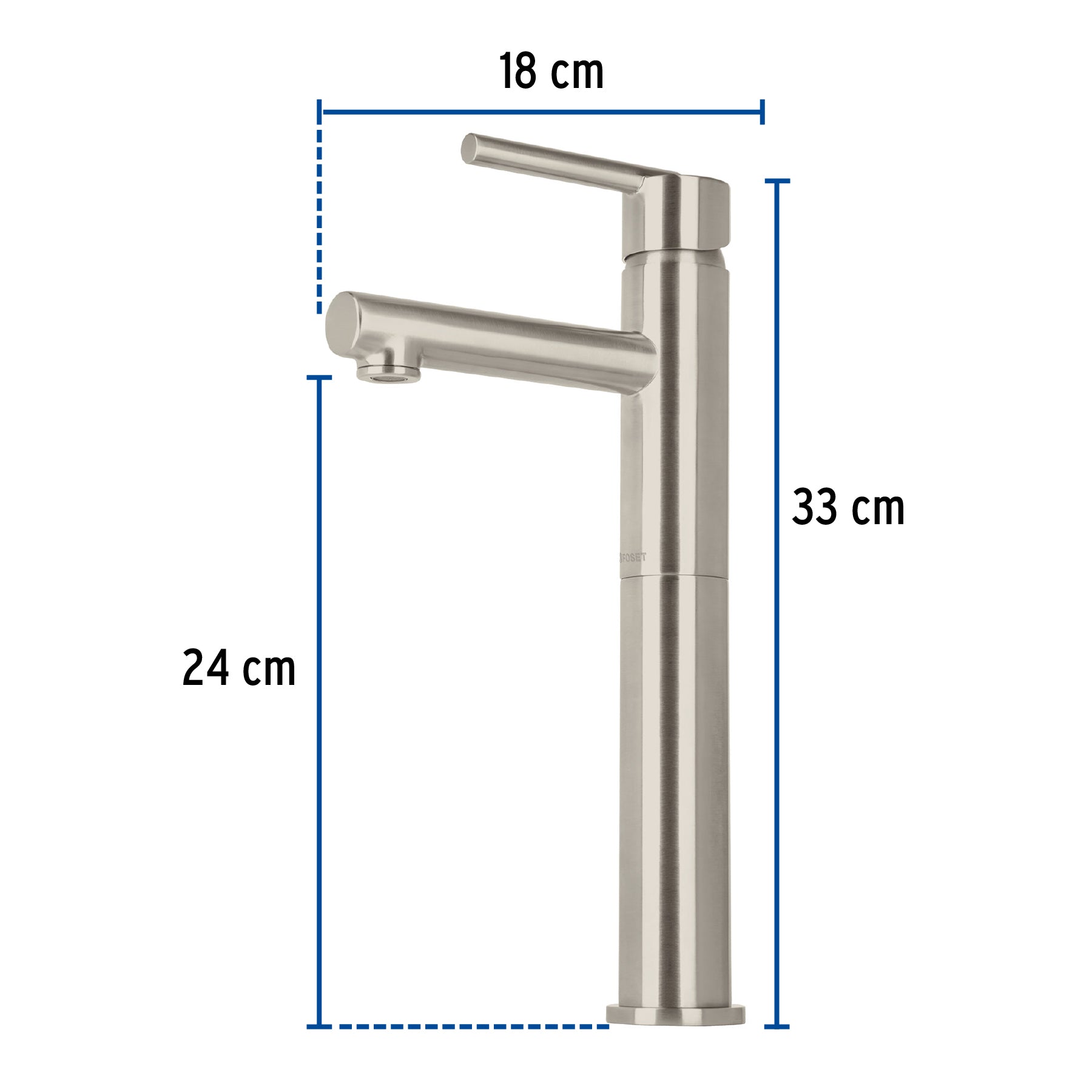 Monomando alto satín para lavabo, Foset Element